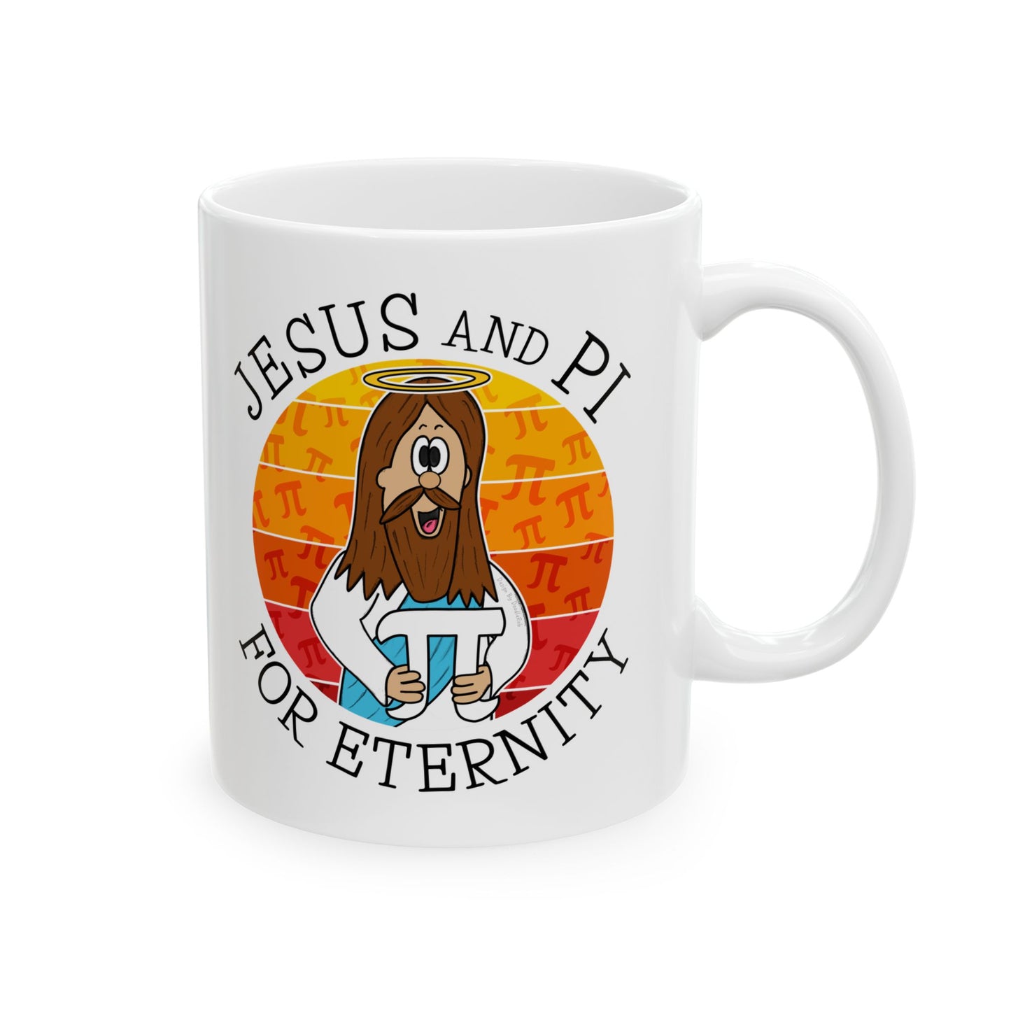 Christian Mathematician Mug - Jesus And Pi For Eternity - Pi Day Gift - Math Teacher Mug (USA)