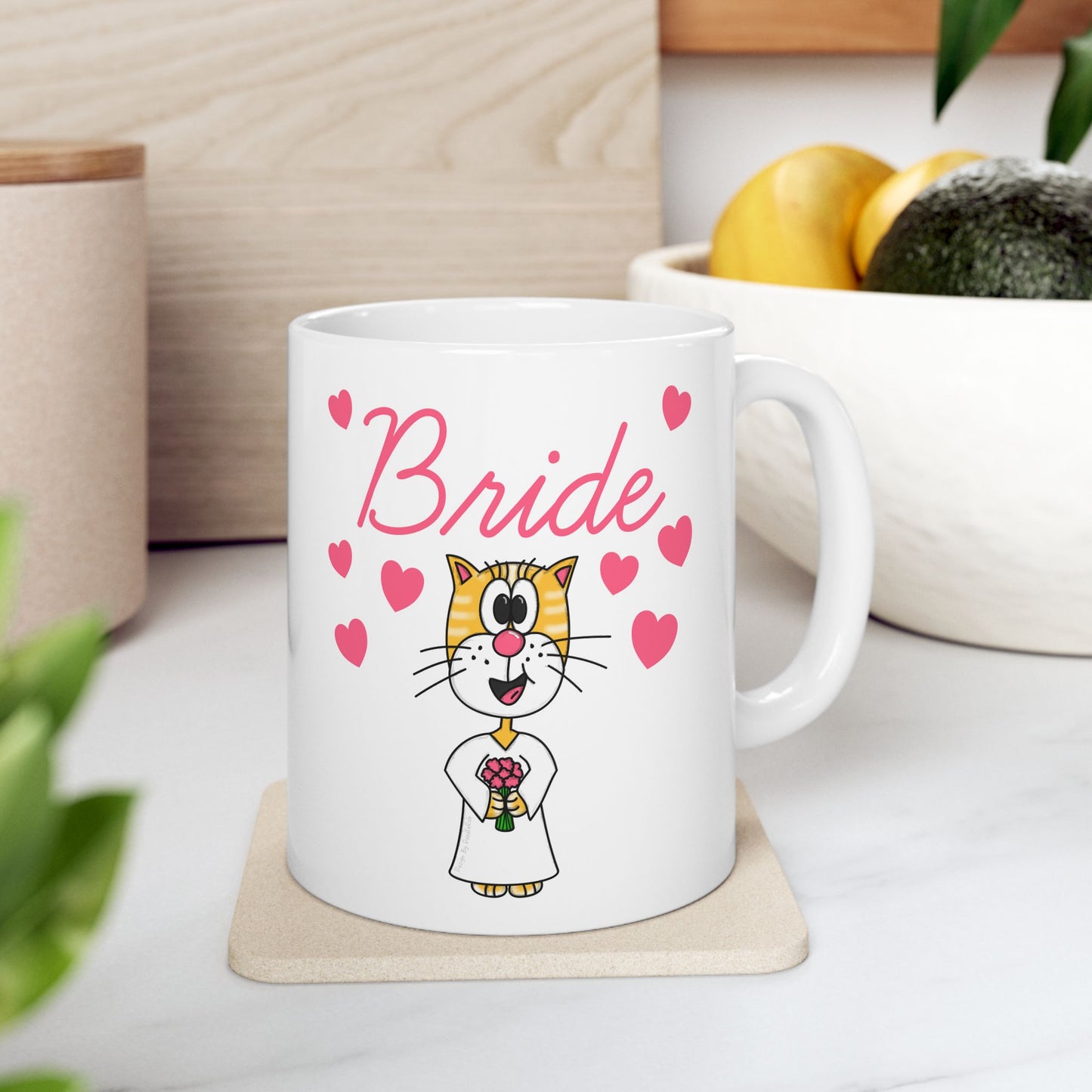 Cat Bride Mug - Bridal Gift For Cat Lover - Cat Wedding Mug - Cute Bachelorette Gift (USA)
