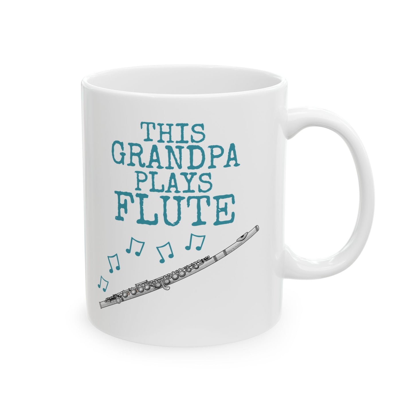 Grandpa Flute Mug - This Grandpa Plays Flute - Father's Day Flutist Gift (USA)