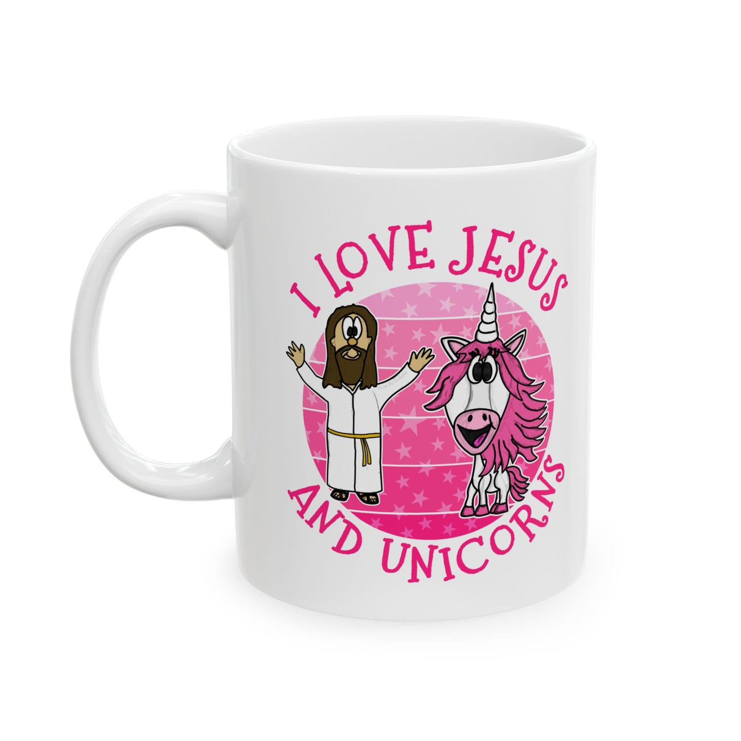 Funny Jesus Mug - I Love Jesus And Unicorns - Gift For Christian Girl - Church Pastor Mug (USA)