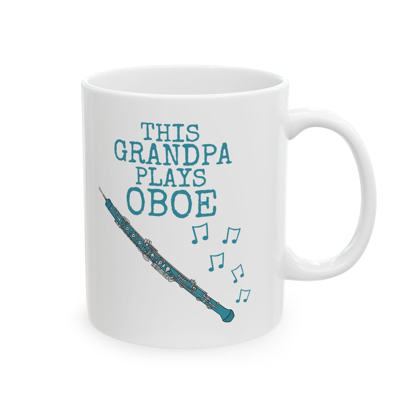 Grandpa Oboe Mug - This Grandpa Plays Oboe - Father's Day Oboist Gift (USA)