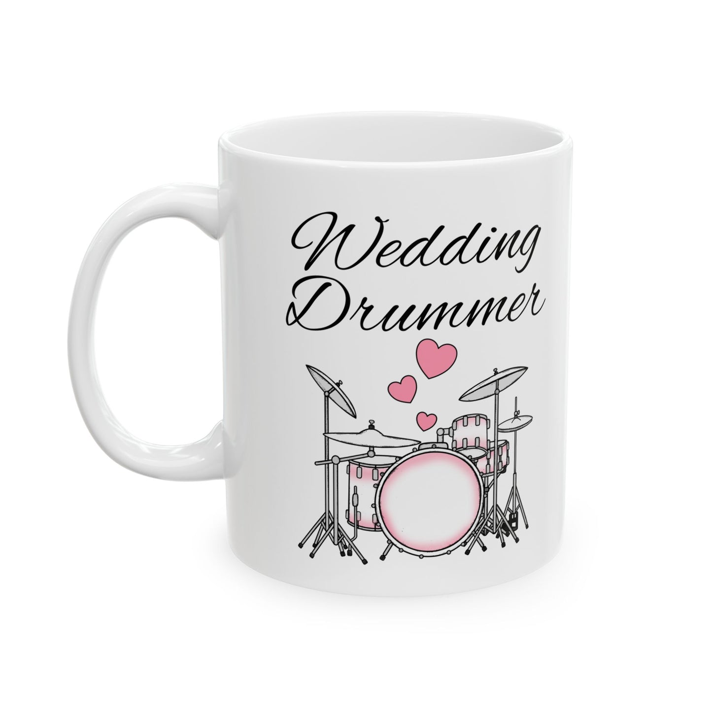 Wedding Drummer Mug - Drum Kit Wedding Mug - Wedding Musician Gift (USA)
