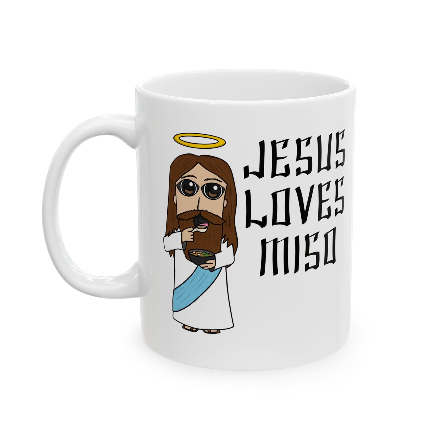 Funny Christian Mug - Jesus Loves Miso - Funny Church Mug (USA)