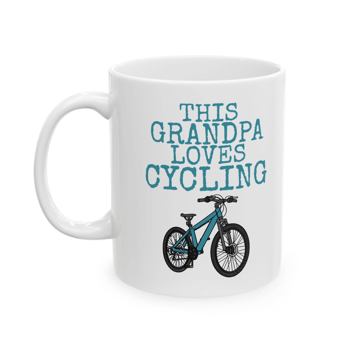 Grandpa Bicycle Mug - This Grandpa Loves Cycling - Cycling Enthusiast Gift For Grandpa (USA)