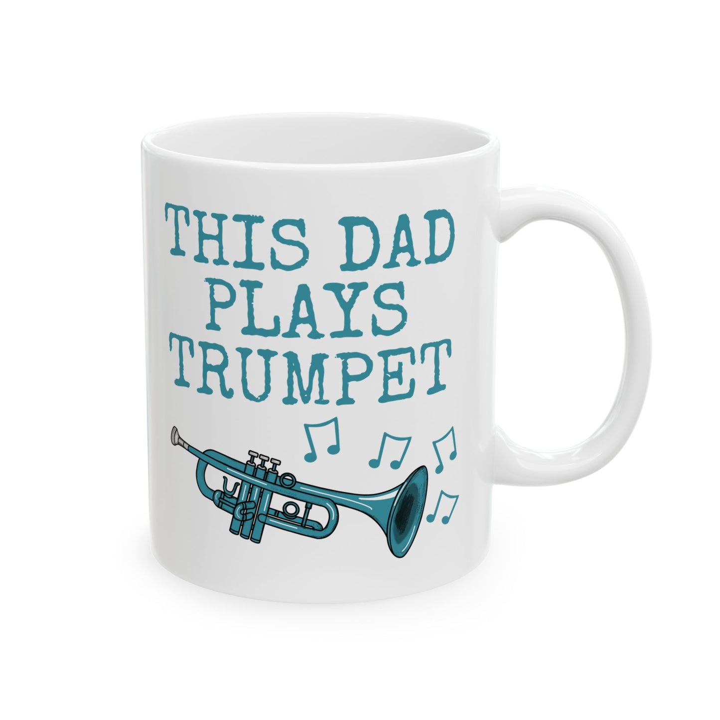 Dad Trumpet Mug - This Dad Plays Trumpet - Father's Day Brass Musician Gift (USA)