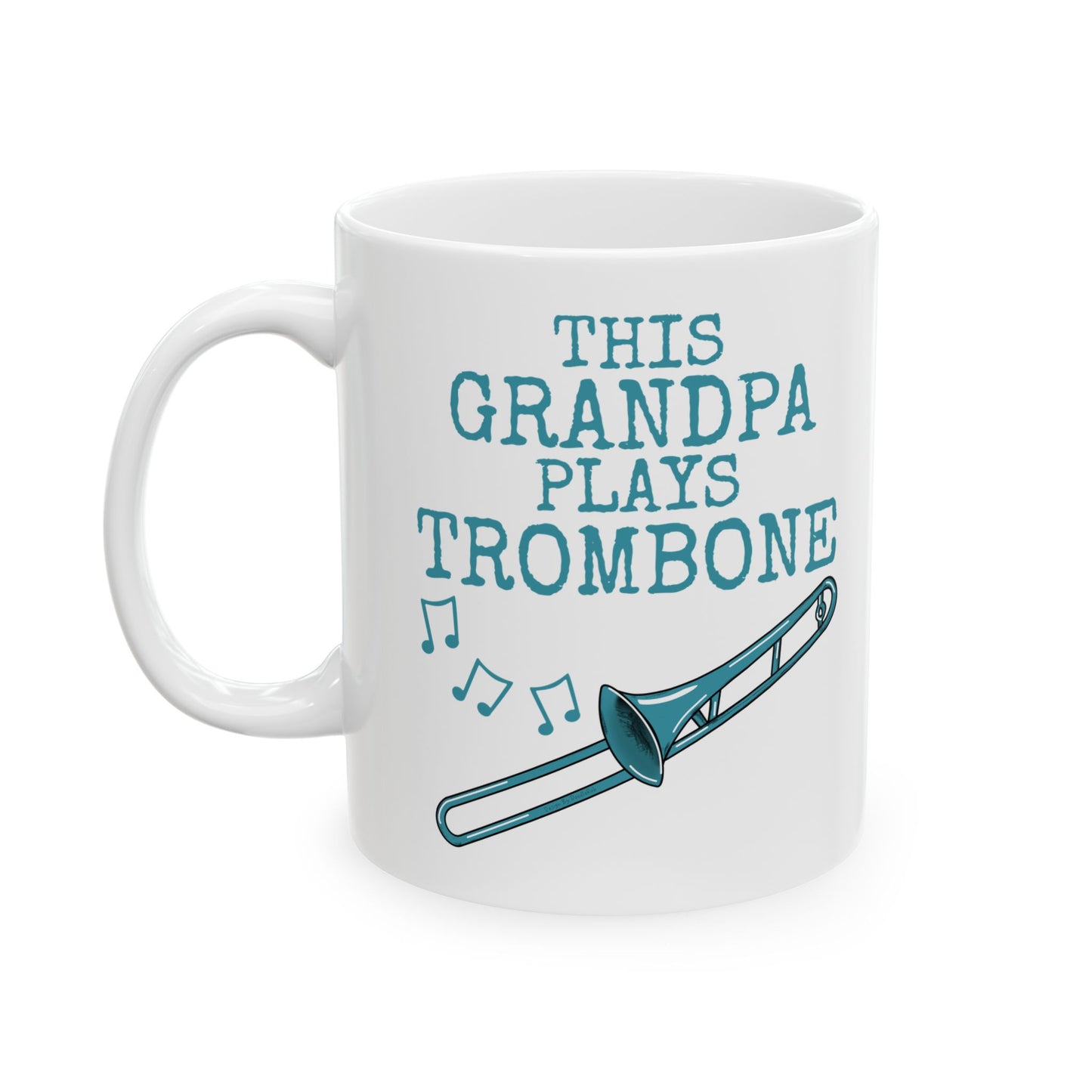 Grandpa Trombone Mug - This Grandpa Plays Trombone - Father's Day Brass Musician Gift (USA)