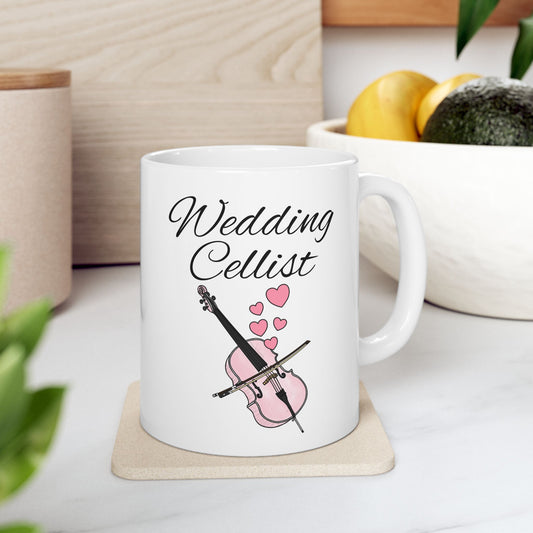 Wedding Cellist Mug - Cello Wedding Mug - Wedding Musician Gift (USA)