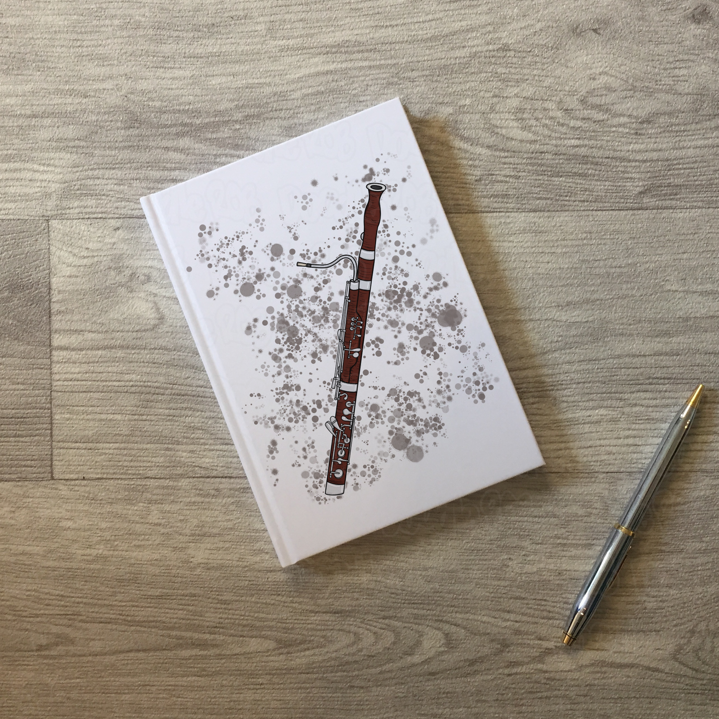 Bassoon Lined Journal (Paint Splatter) - Bassoonist Notebook - Woodwind Musician Gift (USA)