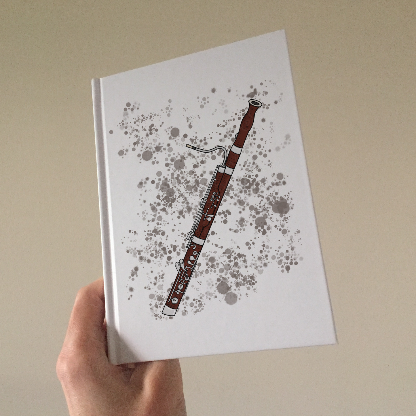Bassoon Lined Journal (Paint Splatter) - Bassoonist Notebook - Woodwind Musician Gift (USA)