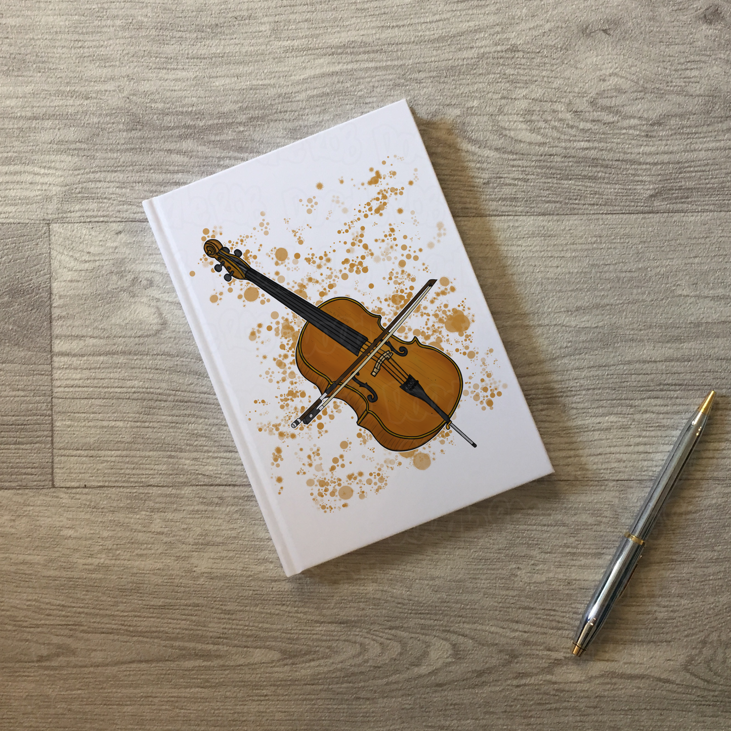 Cello Lined Journal (Paint Splatter) - Cellist Notebook - String Musician Gift (USA)