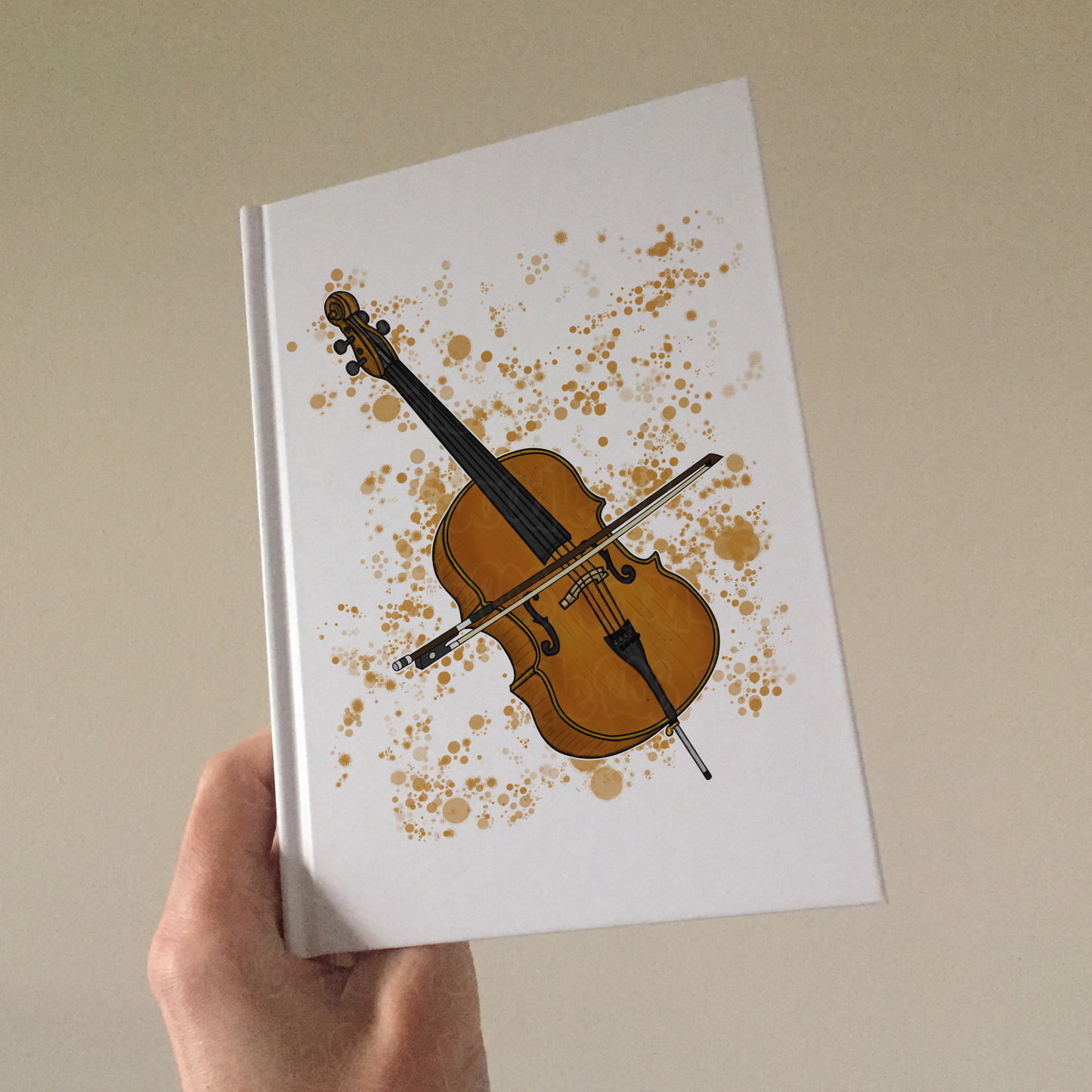 Cello Lined Journal (Paint Splatter) - Cellist Notebook - String Musician Gift (USA)