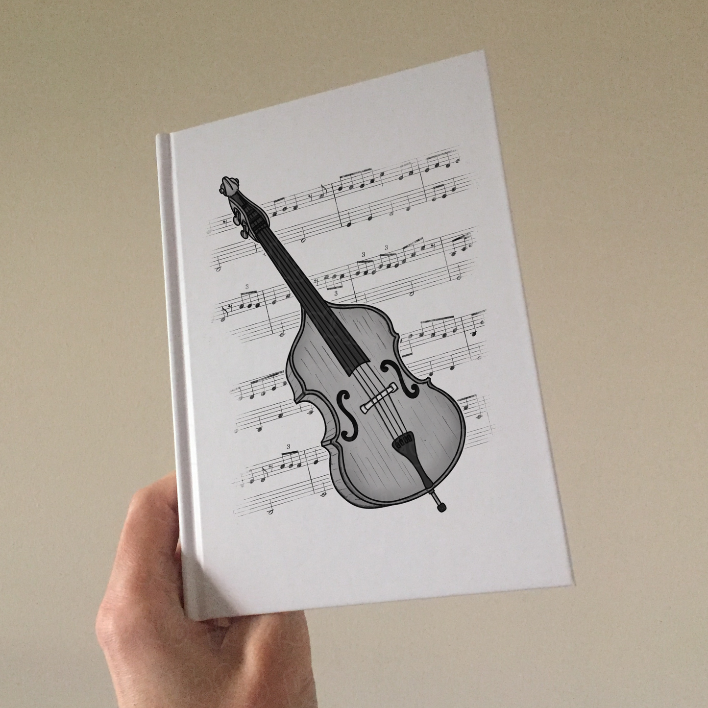 Double Bass Lined Journal - Bassist Notebook - String Musician Gift (USA)