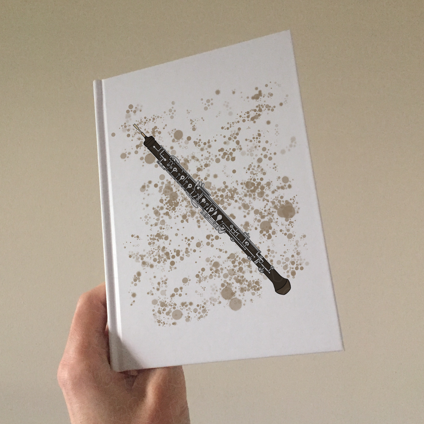 Oboe Lined Journal (Paint Splatter) - Oboist Notebook - Woodwind Musician Gift (USA)