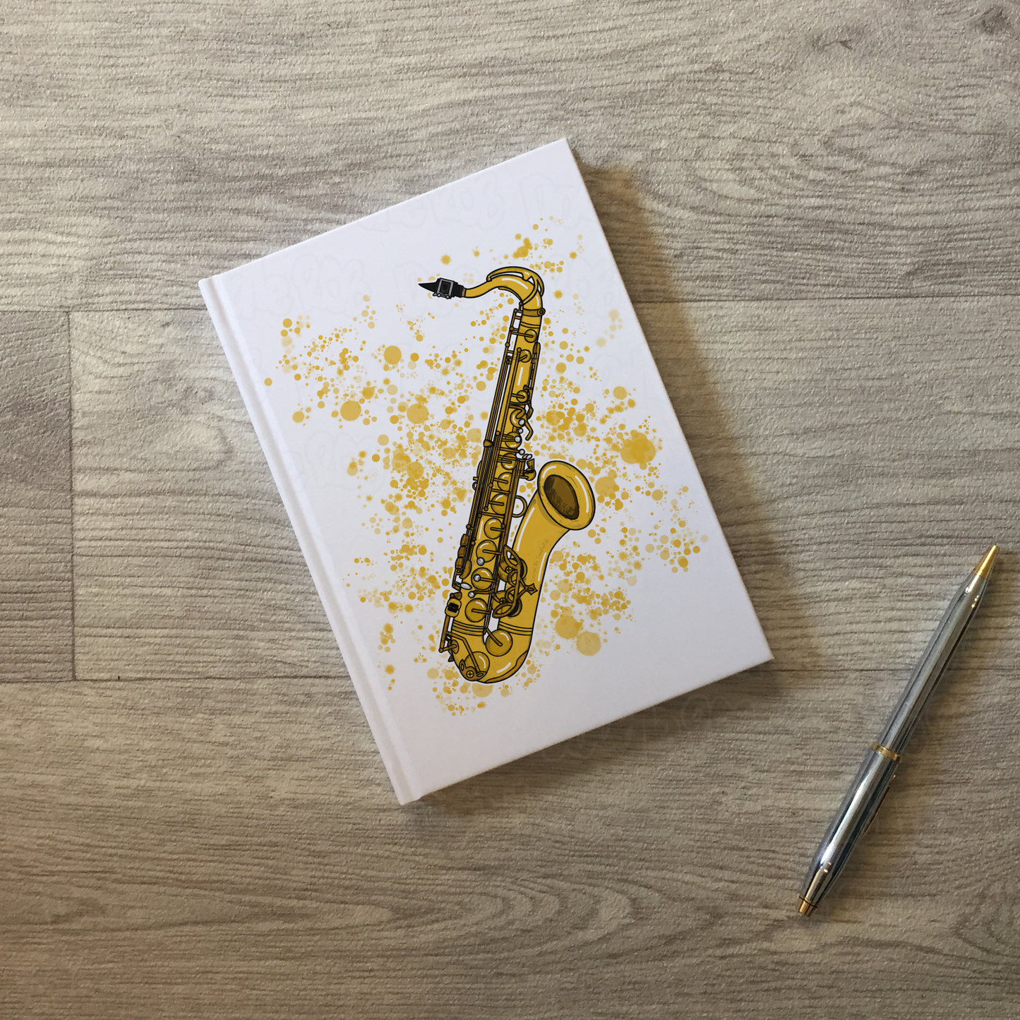 Saxophone Lined Journal (Paint Splatter) - Saxophonist Notebook - Woodwind Musician Gift (USA)