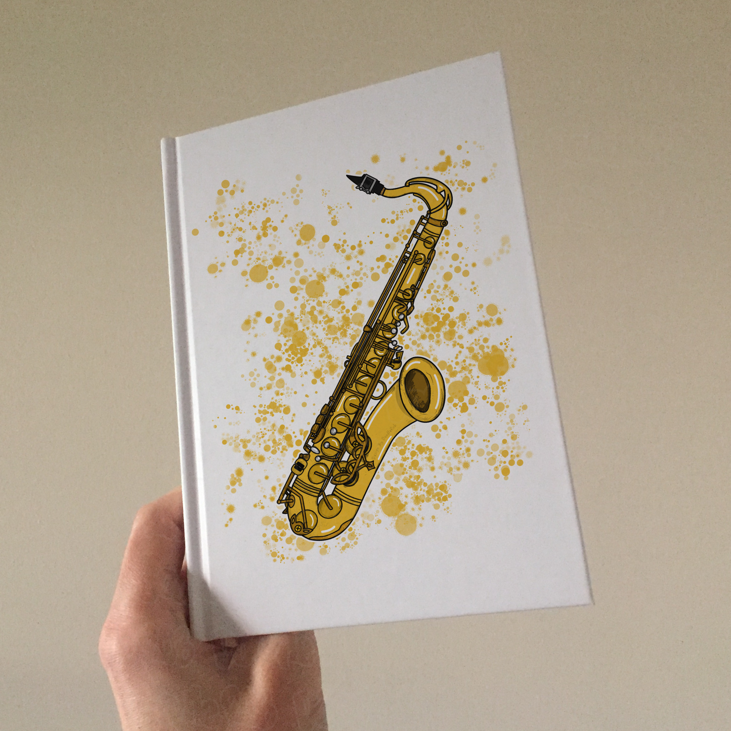 Saxophone Lined Journal (Paint Splatter) - Saxophonist Notebook - Woodwind Musician Gift (USA)