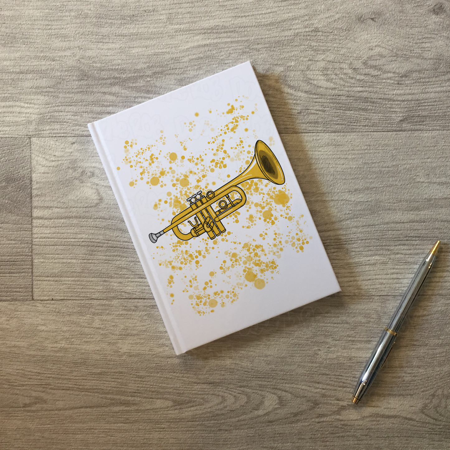 Trumpet Lined Journal (Paint Splatter) - Trumpeter Notebook - Brass Musician Gift (USA)