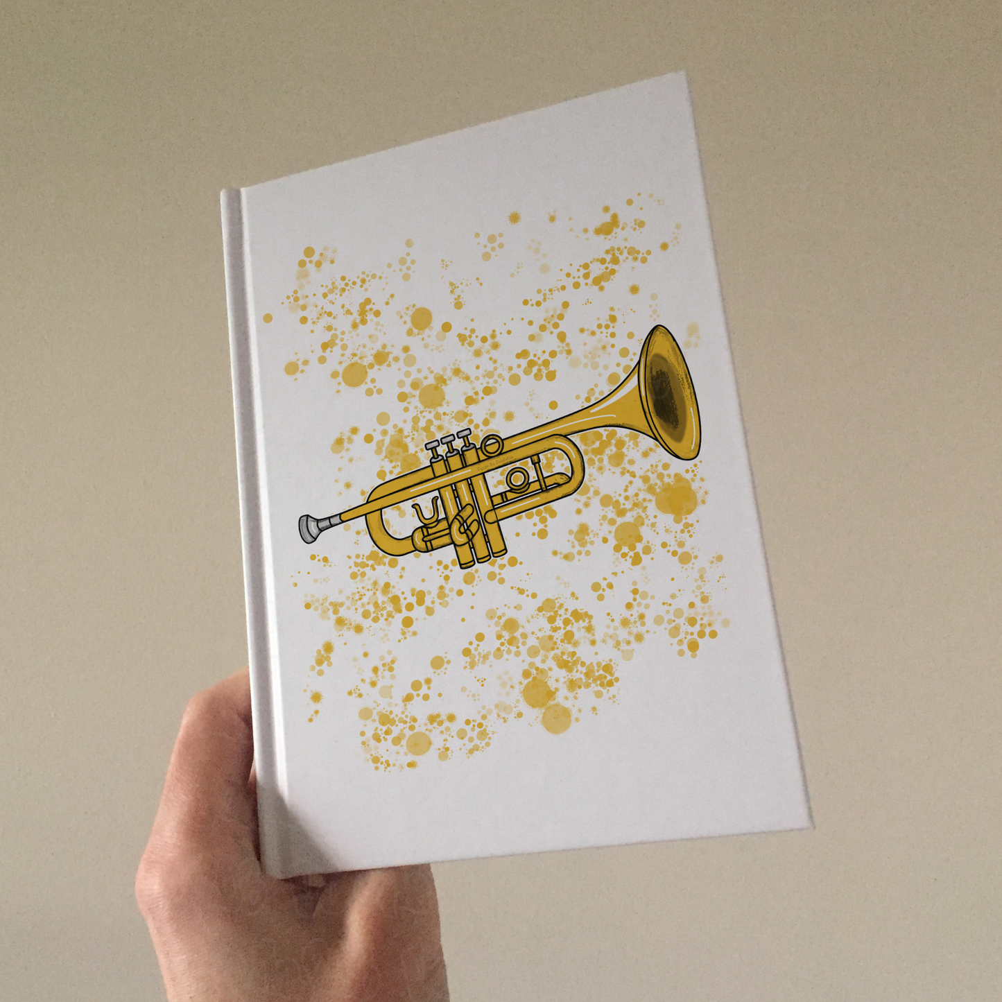 Trumpet Lined Journal (Paint Splatter) - Trumpeter Notebook - Brass Musician Gift (USA)