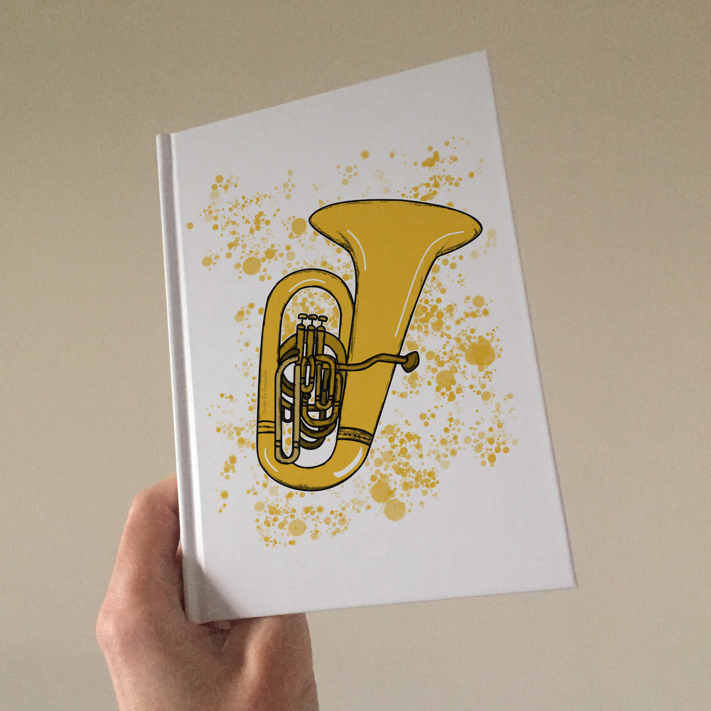 Tuba Lined Journal (Paint Splatter) - Tubaist Notebook - Brass Musician Gift (USA)