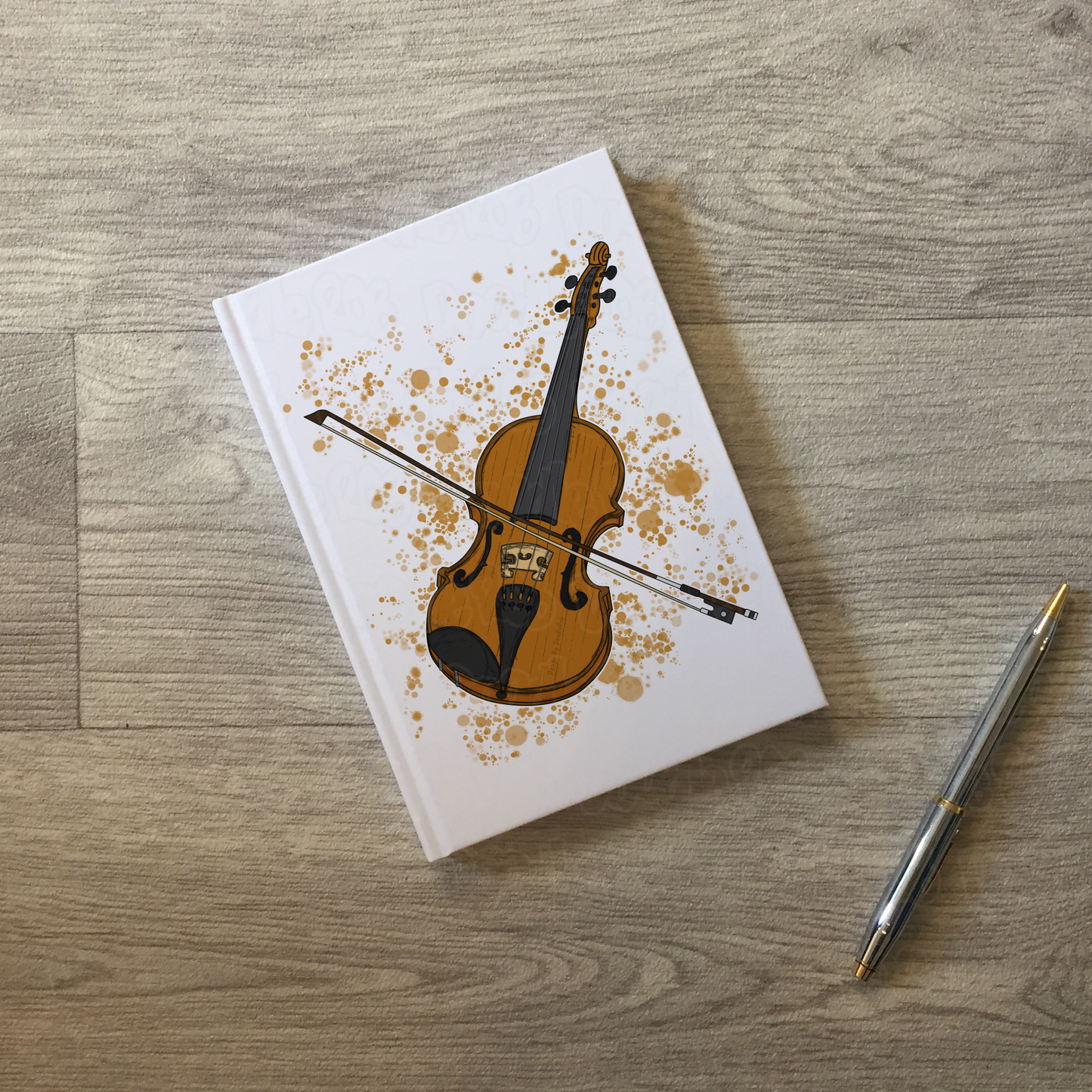 Violin Lined Journal (Paint Splatter) - Violinist Notebook - String Musician Gift (USA)