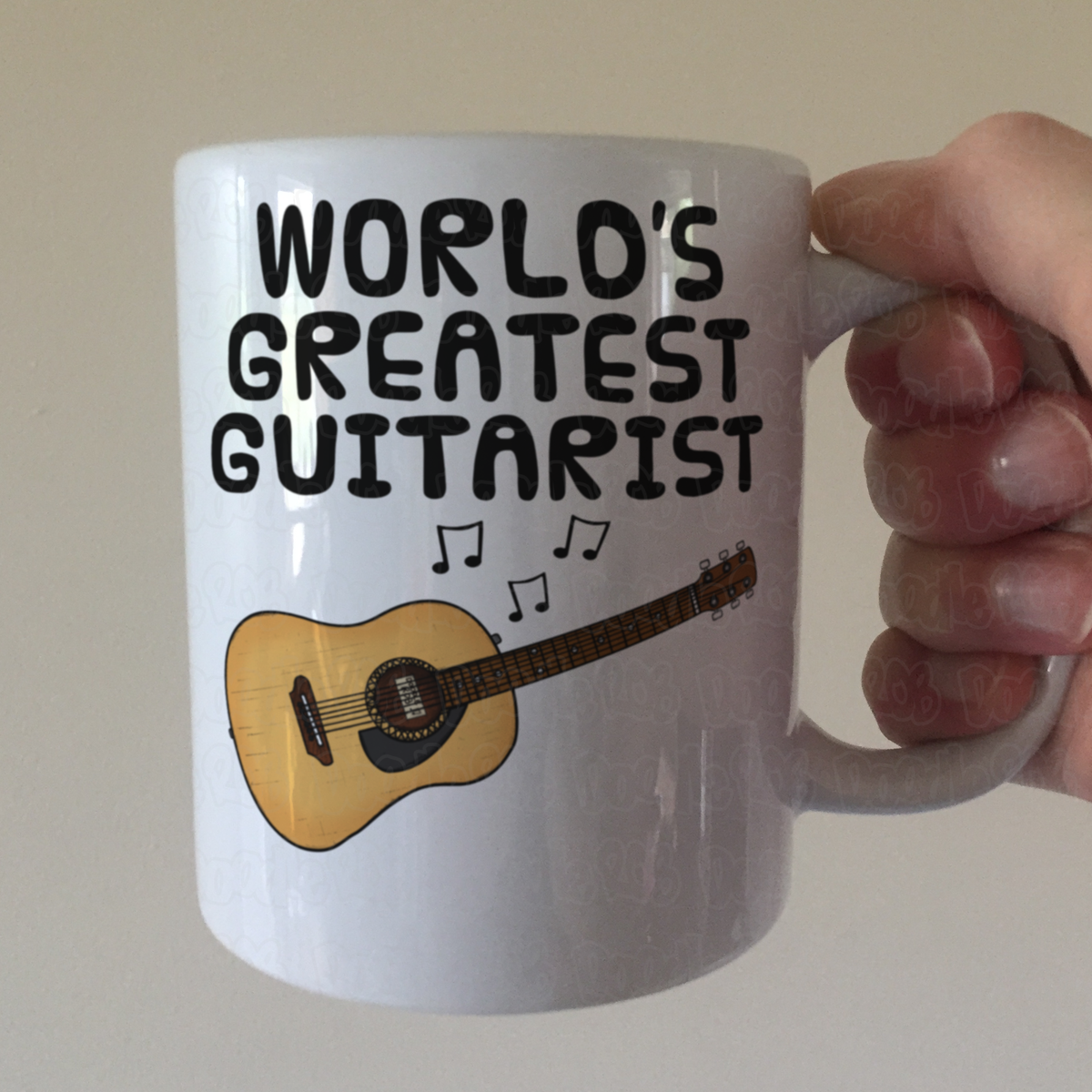 Acoustic Guitar Mug - World's Greatest Acoustic Guitarist - Guitar Teacher Gift