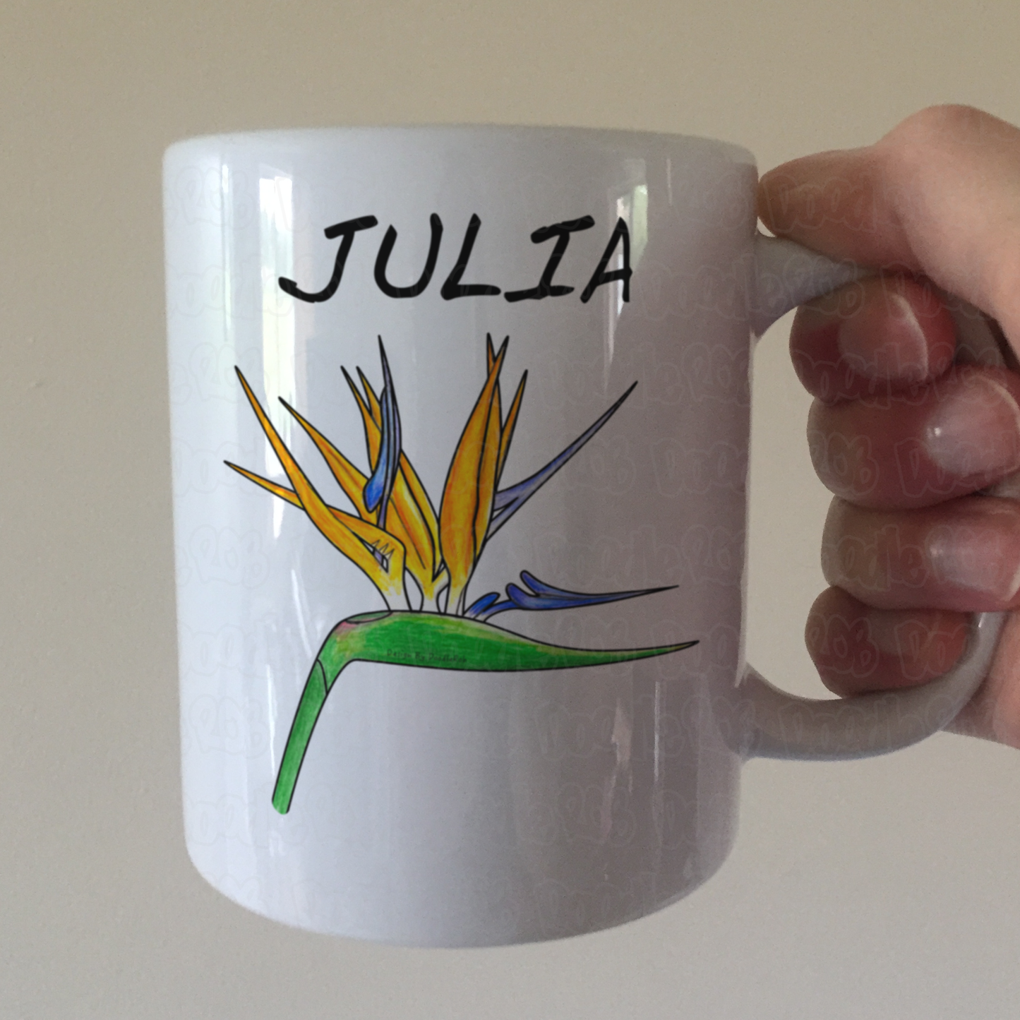 Bird Of Paradise Personalised Mug - Plant Lover Custom Mug - Gift For Horticulturalist