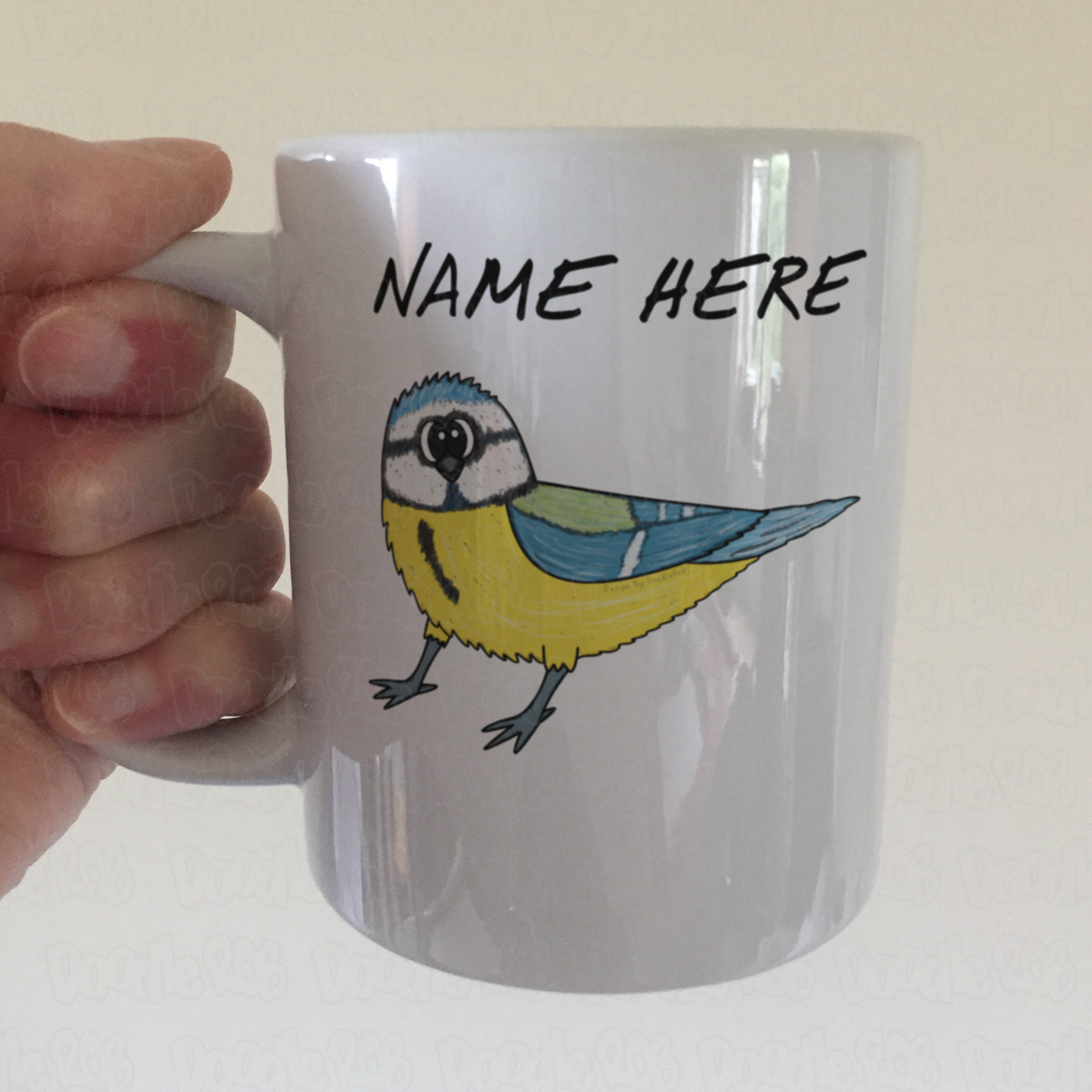 Blue Tit Bird Personalised Mug - Custom Wildlife Mug - Gift For Bird Watcher - Nature Lover Mug
