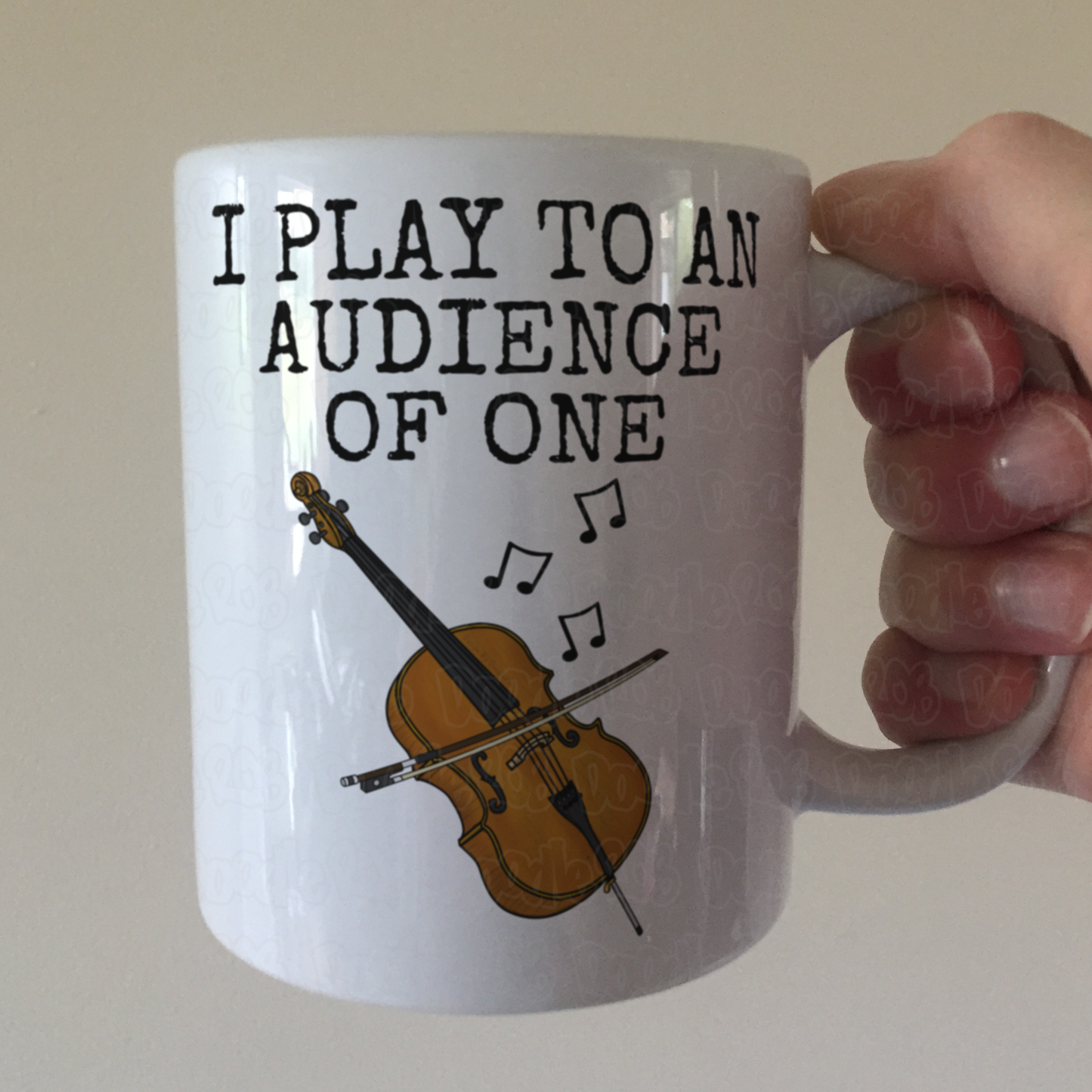 Christian Cello Mug - I Play To An Audience Of One - Church Cellist Gift - Worship Cello Mug