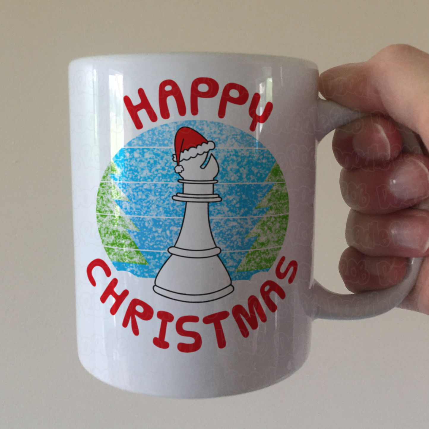 Chess Christmas Mug - Chess Bishop Mug - Xmas Gift For Chess Player