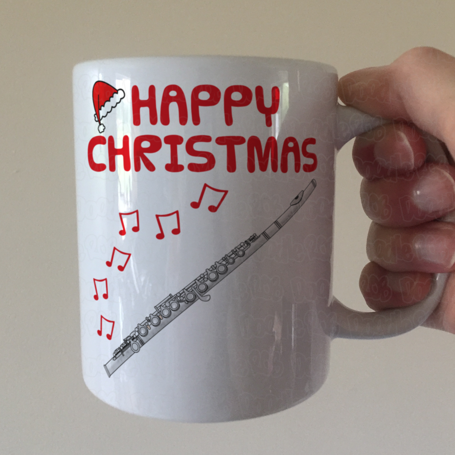 Flute Christmas Mug - Gift For Flautist - Woodwind Musician Xmas Gift