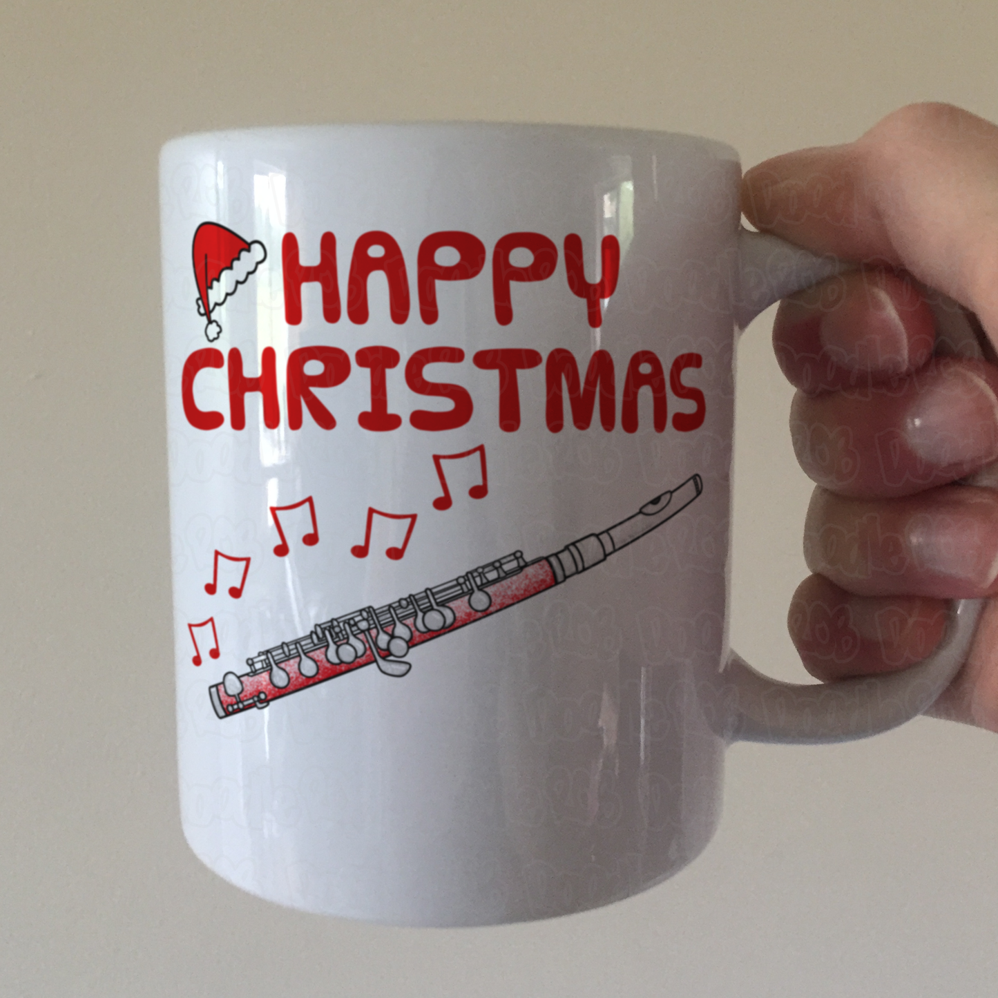 Piccolo Christmas Mug - Gift For Piccoloist - Woodwind Musician Xmas Gift