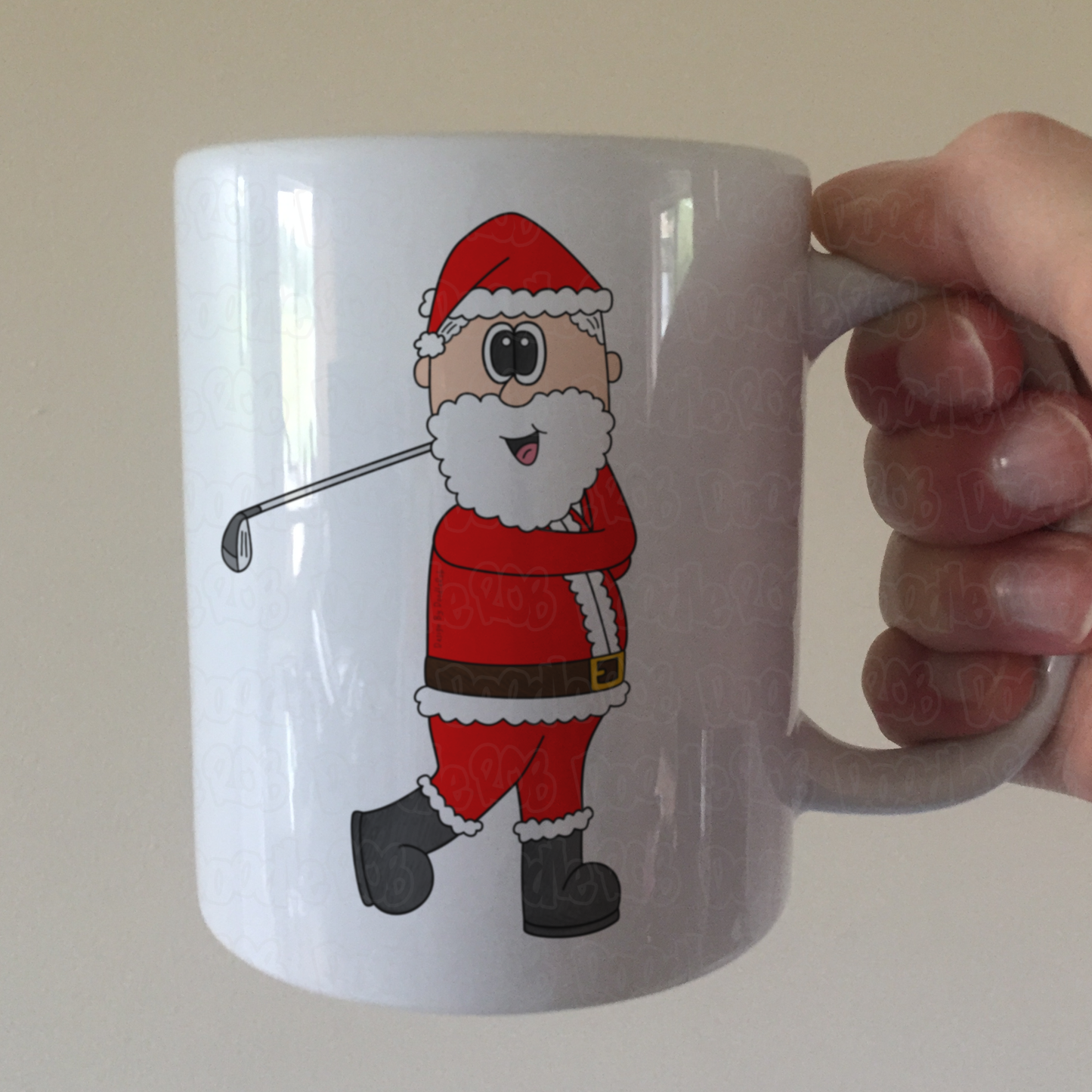 Golf Christmas Mug - Santa Playing Golf (Driver) - Golfer Xmas Gift