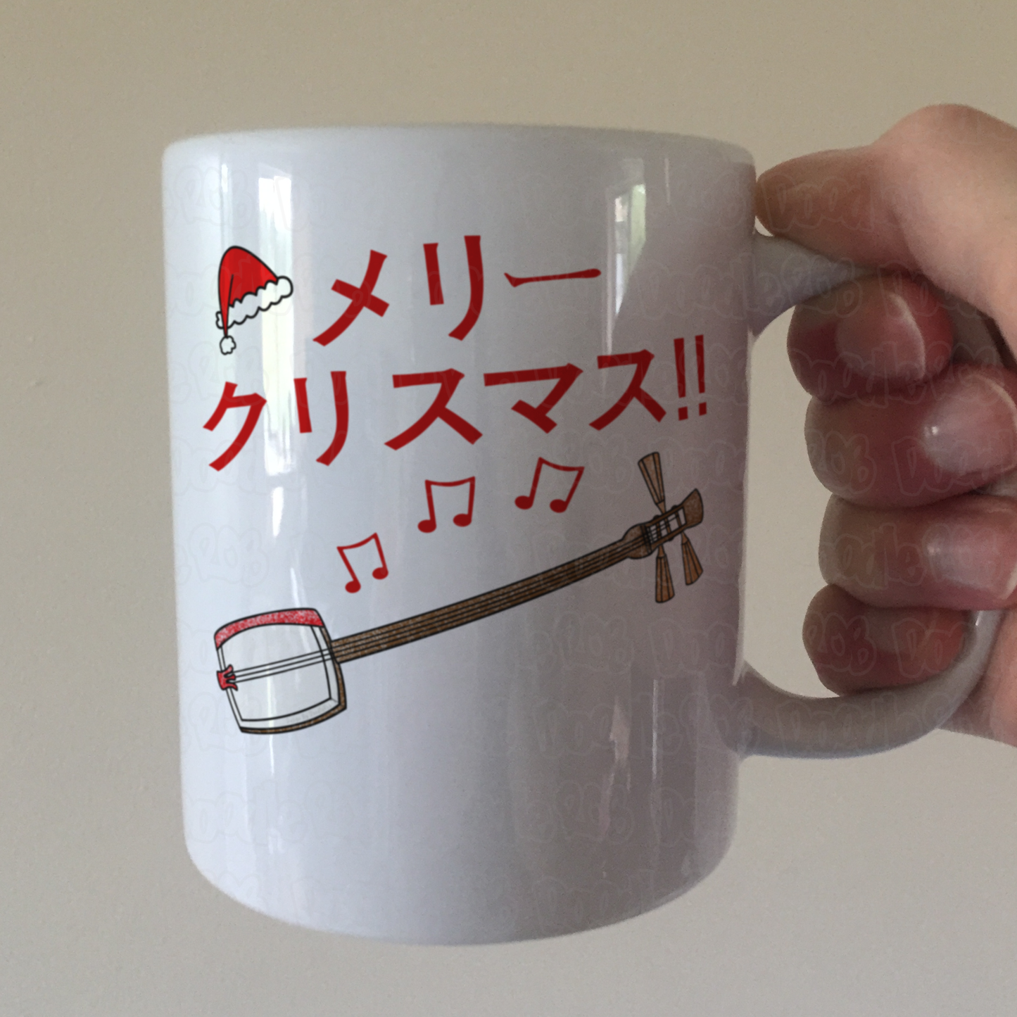 Shamisen Christmas Mug - Shamisen Player Xmas Gift - Japanese Music Gift