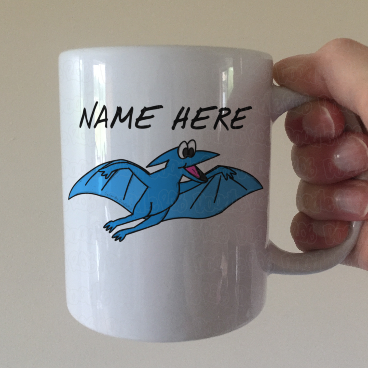 Dinosaur Custom Mug - Pterodactyl Mug - Personalised Dinosaur Gift For Boy