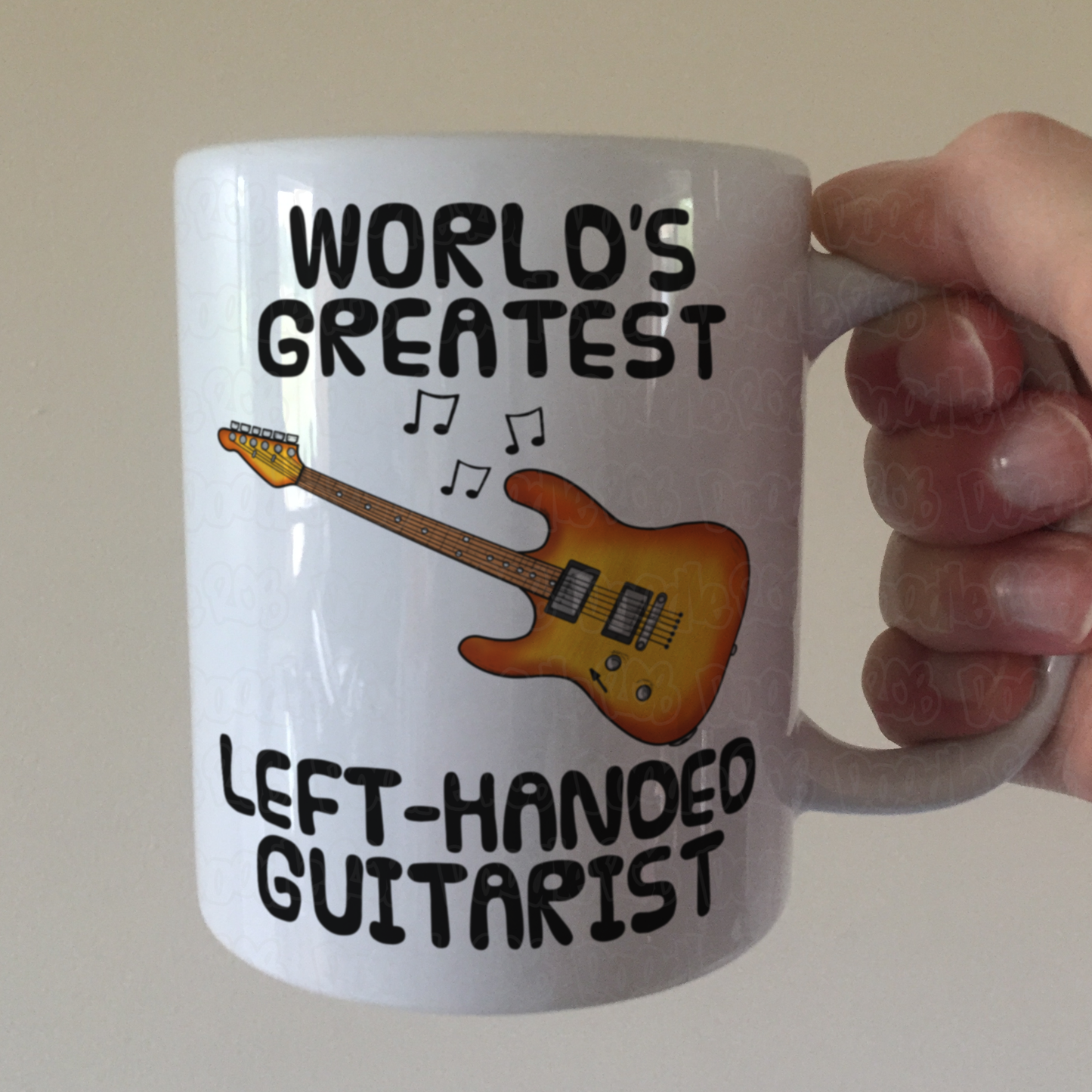 Left Handed Guitar Mug - World's Greatest Left-Handed Guitarist - Gift For Lefty Guitarist