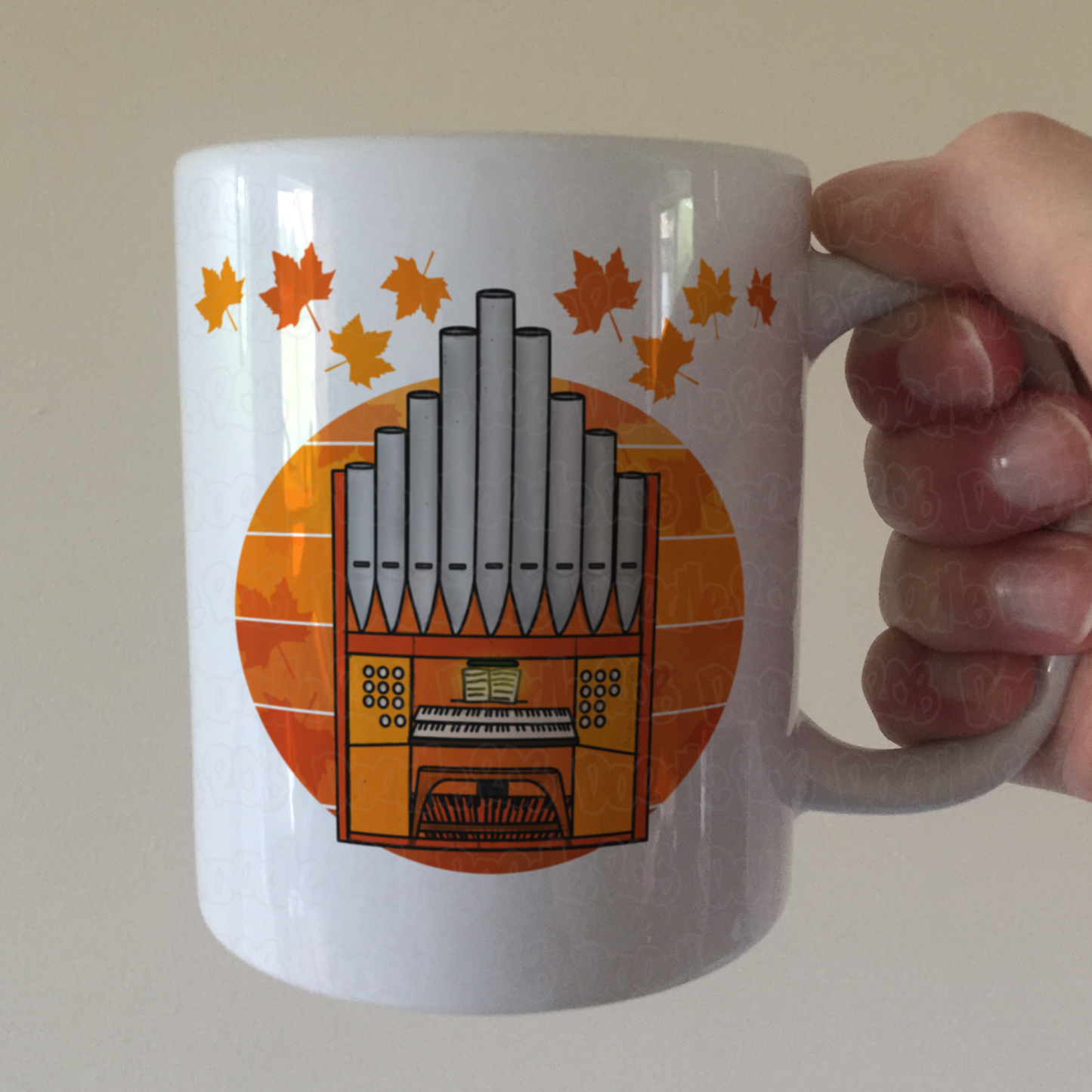 Autumn Organist Mug - Church Organ - Church Organist Gift - Organ Teacher Gift