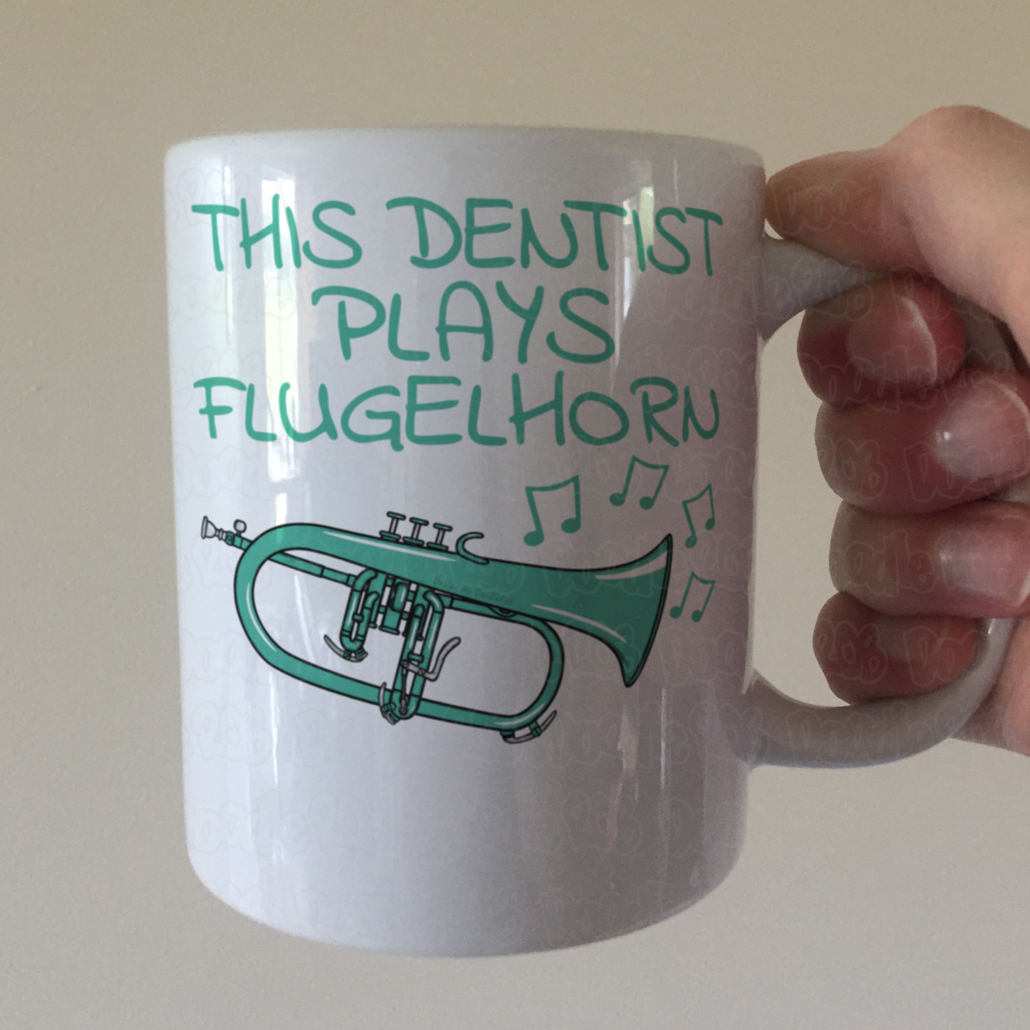 Dentist Flugelhorn Mug - This Dentist Plays Flugelhorn - Brass Musician Gift For Dentist