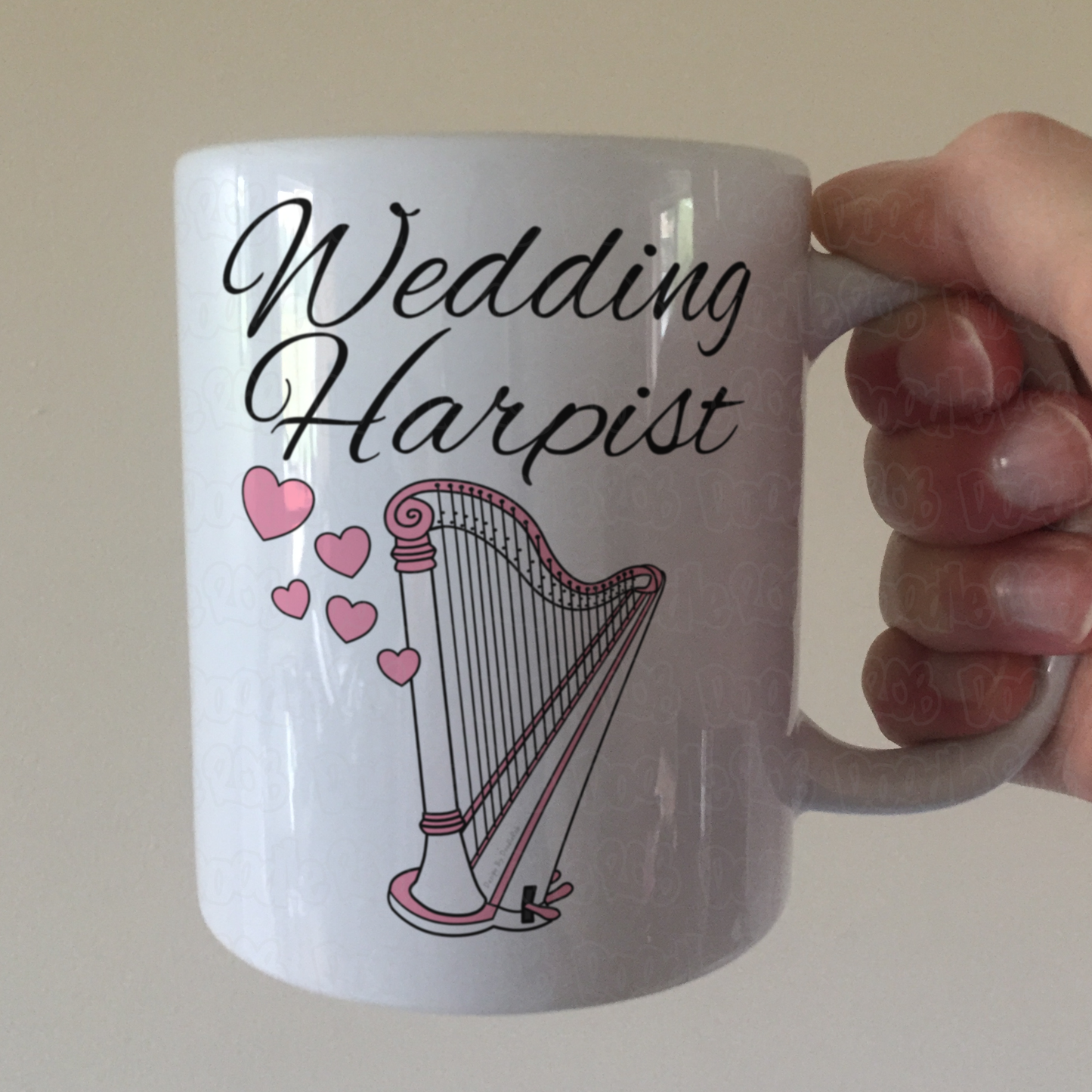 Harp Wedding Mug - Harpist String Musician Gift
