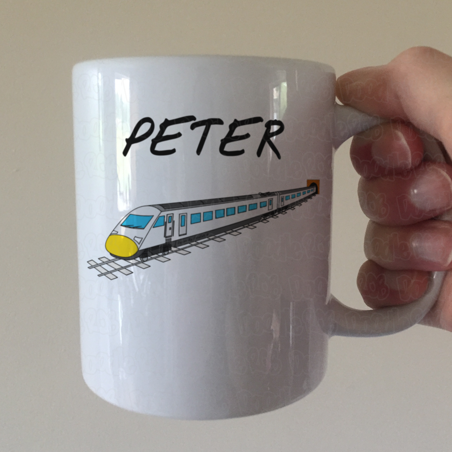 Train Driver Personalised Mug - High Speed Train Custom Mug - Rail Enthusiast Gift