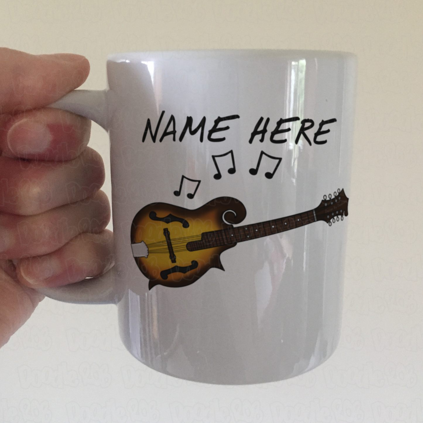 Mandolin Personalised Mug - Custom Mandolinist Gift - Folk Musician Mug