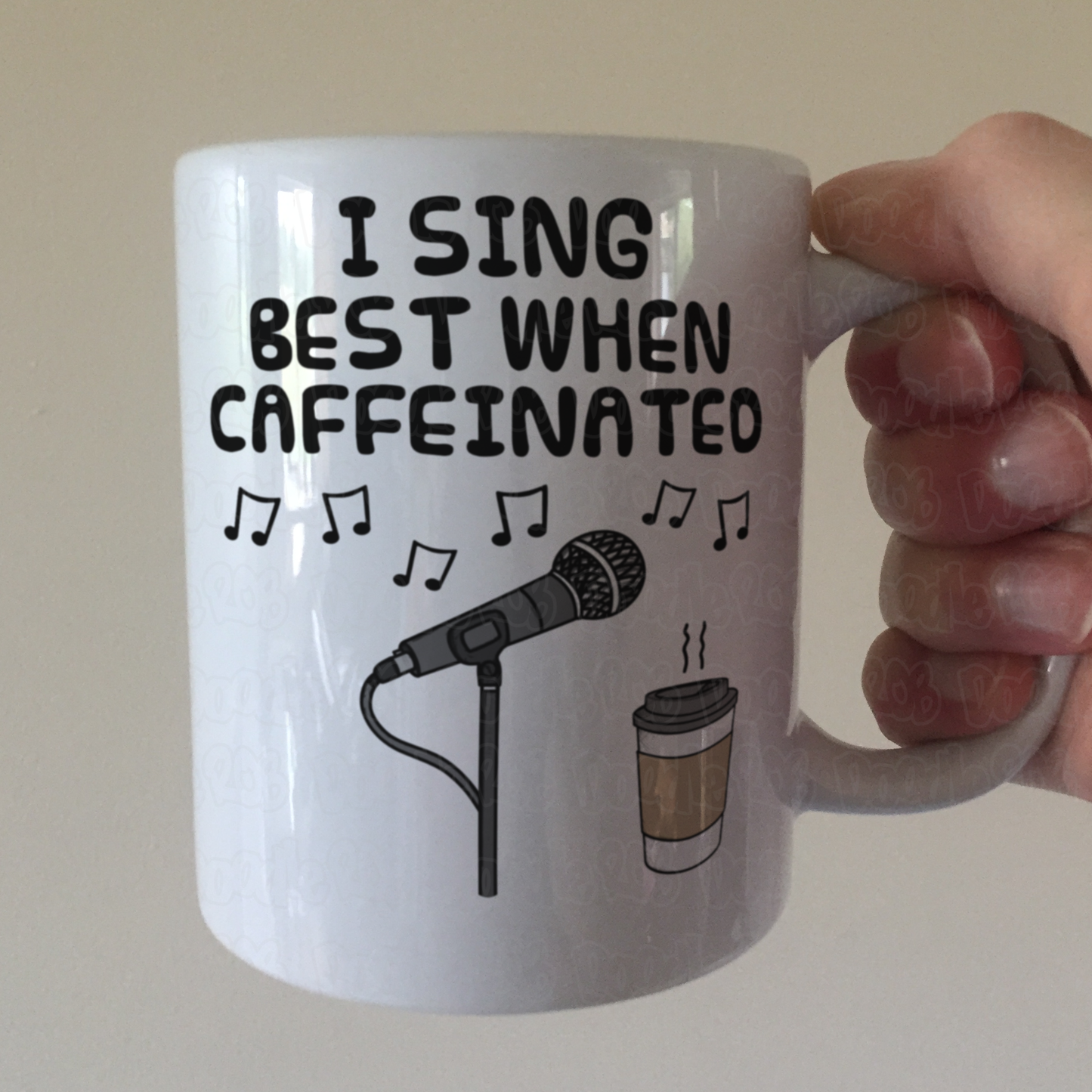 Singer Coffee Mug - I Sing Best When Caffeinated - Vocalist Musician Gift