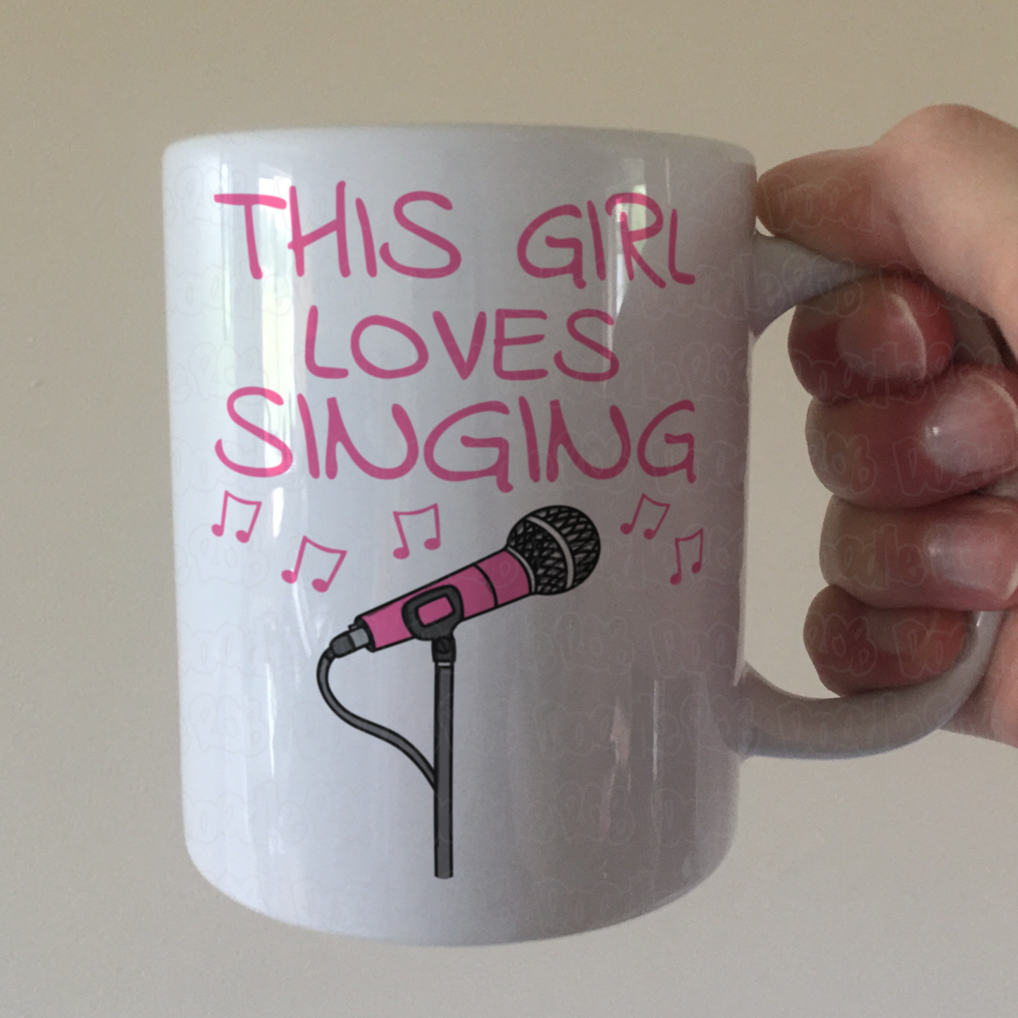Girl Singer Mug - This Girl Loves Singing - Singing Teacher Gift - Female Vocalist Mug