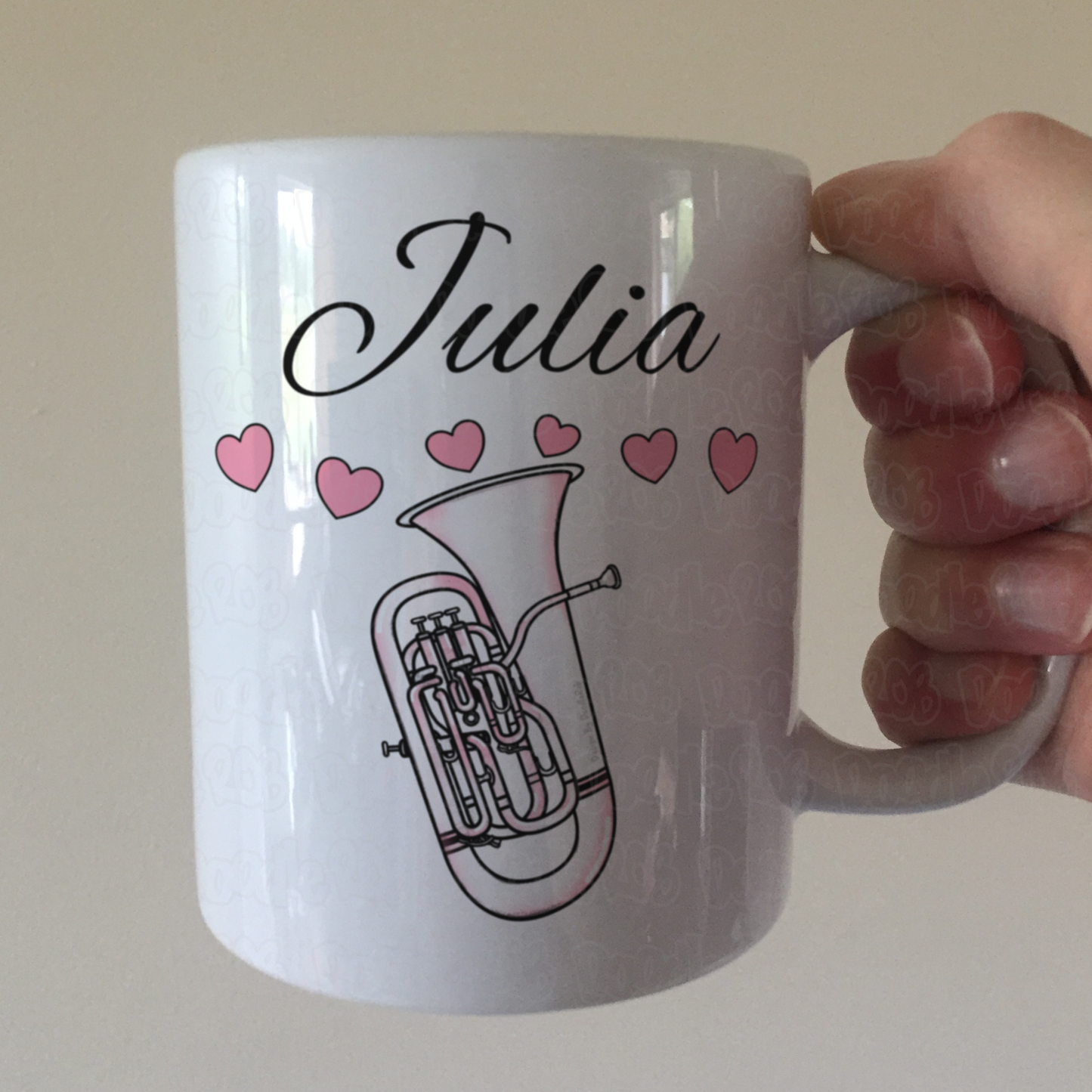 Euphonium Wedding Personalised Mug - Brass Musician Custom Gift