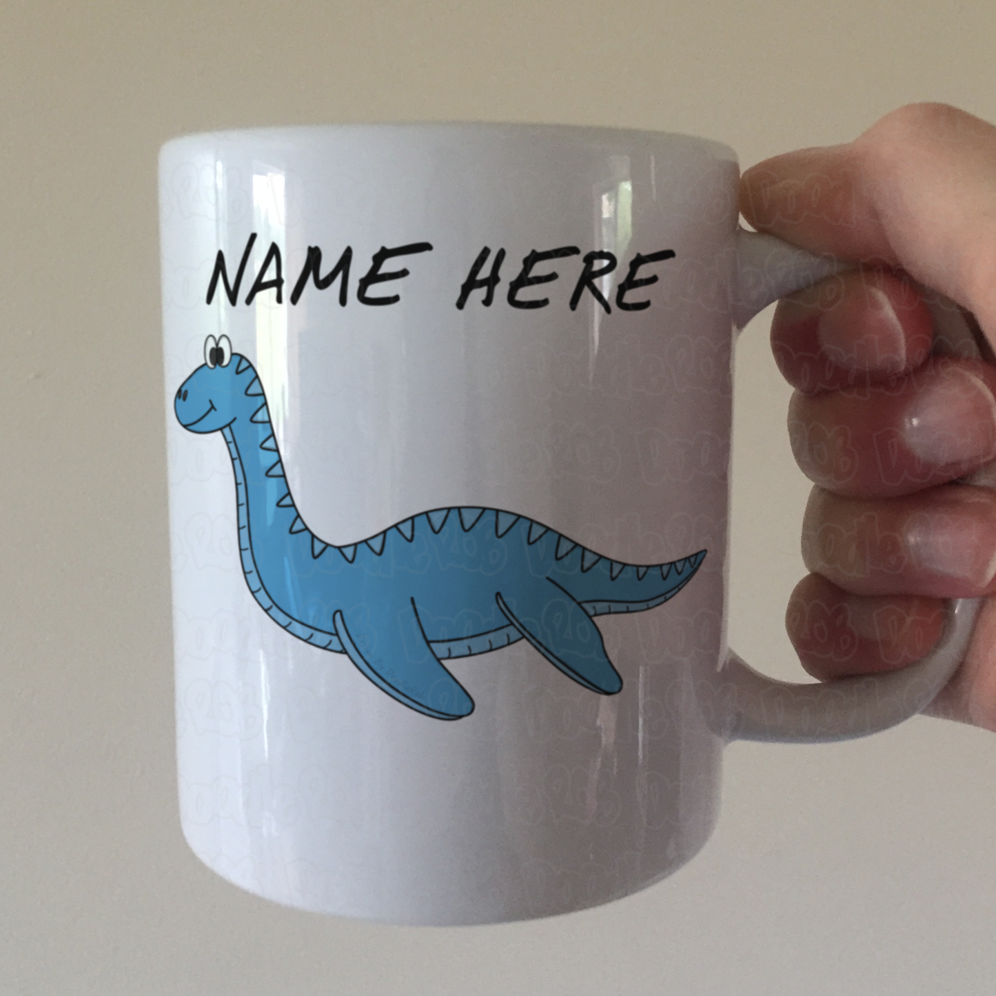 Plesiosaurus Personalised Mug - Underwater Dinosaur - Custom Dinosaur Gift