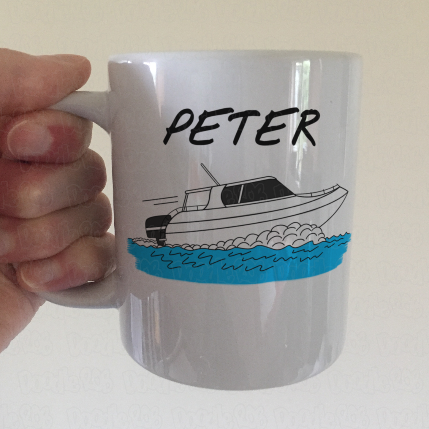 Speedboat Personalised Mug - Custom Mug For Sailor - Gift For Boat Enthusiast