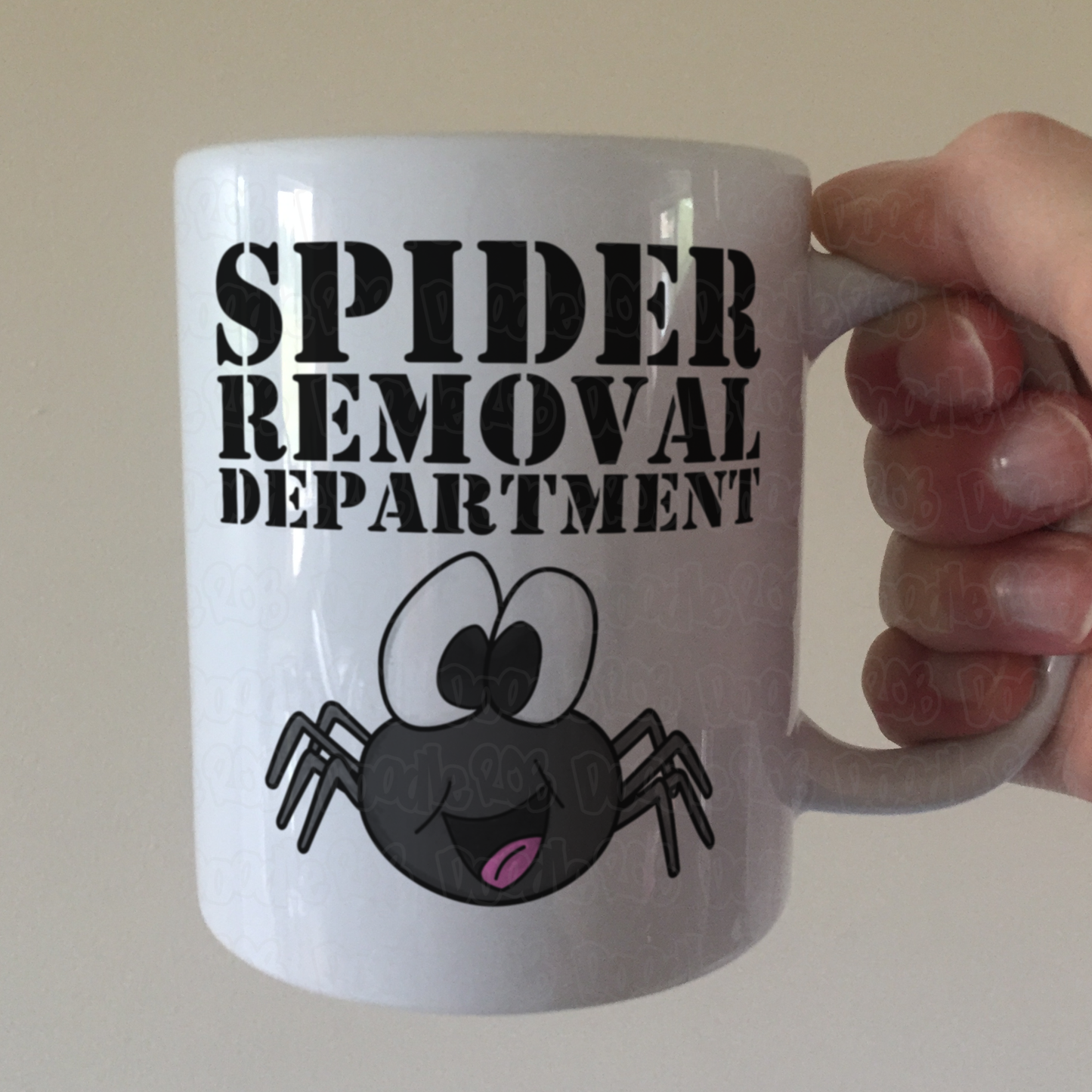 Funny Spider Mug - Spider Removal Department - Joke Gift For Him