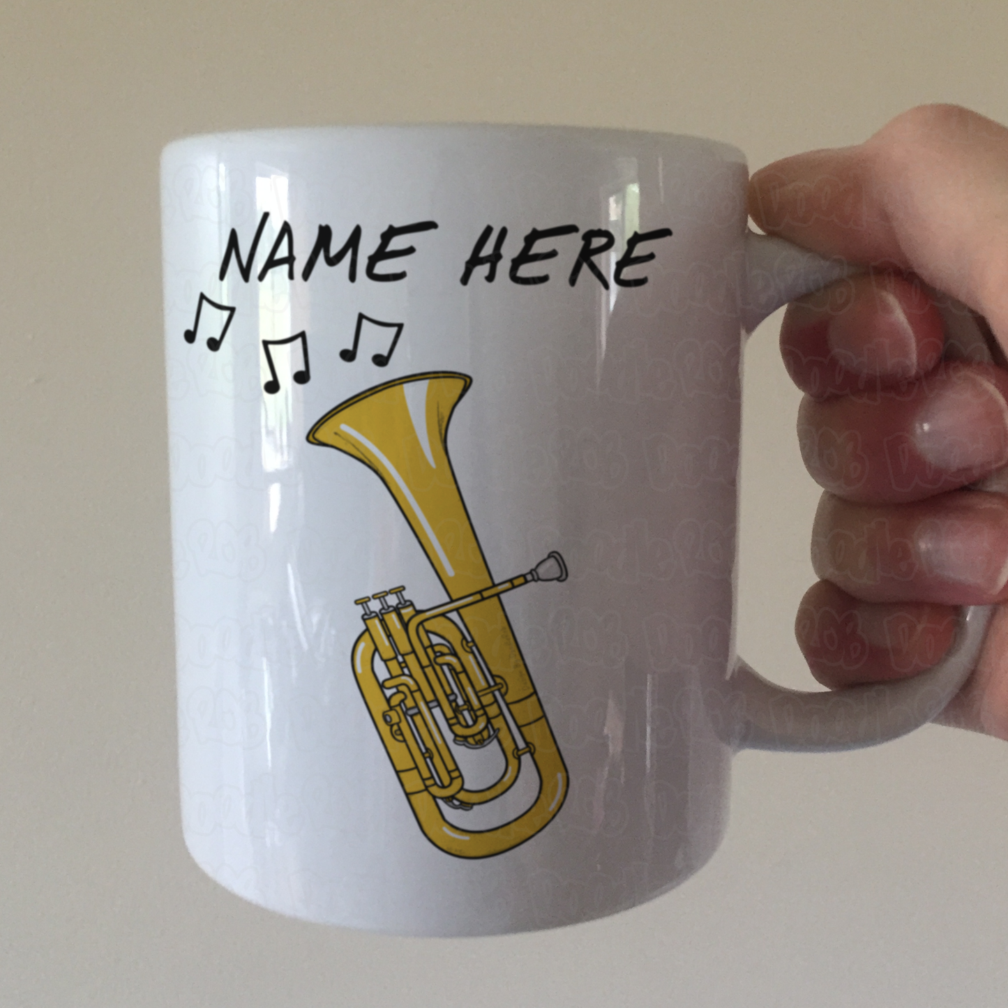 Tenor Horn Personalised Mug - Gift For Brass Musician - Custom Horn Player Mug