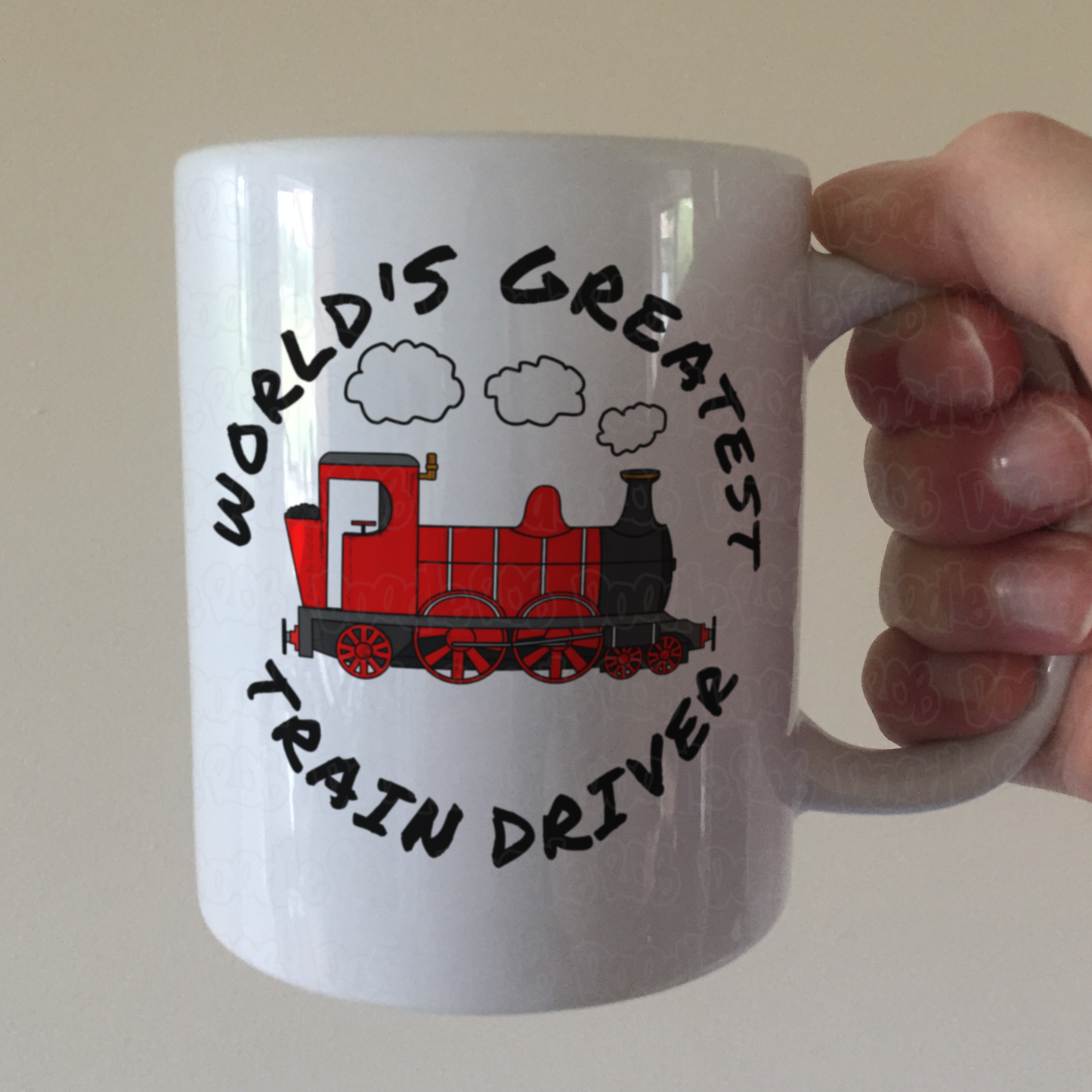 Steam Train Mug (Red) - World's Greatest Train Driver - Model Railway Enthusiast Gift