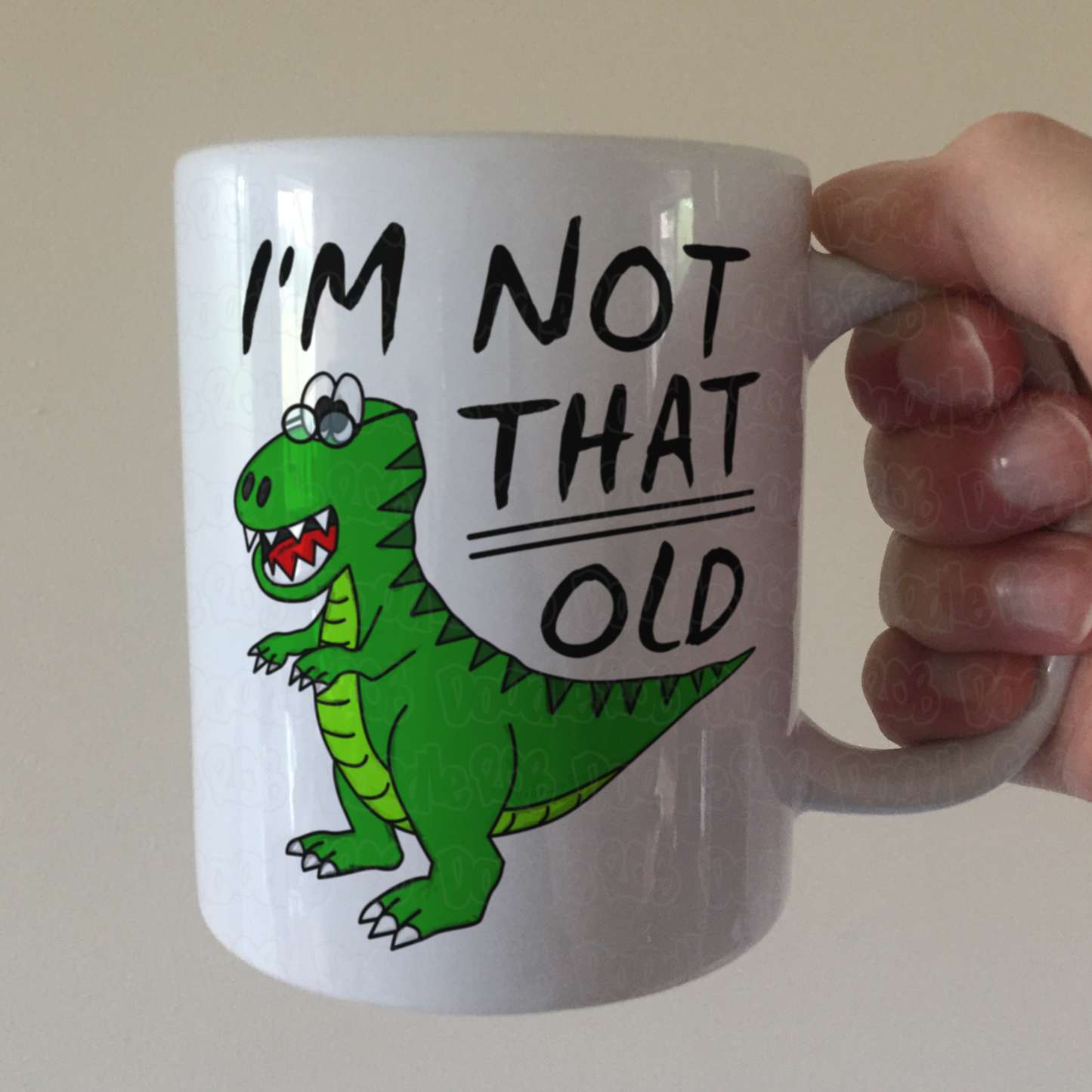 Dinosaur Birthday Mug - I'm Not That Old - Funny Retirement Gift - T-Rex Gift For Him