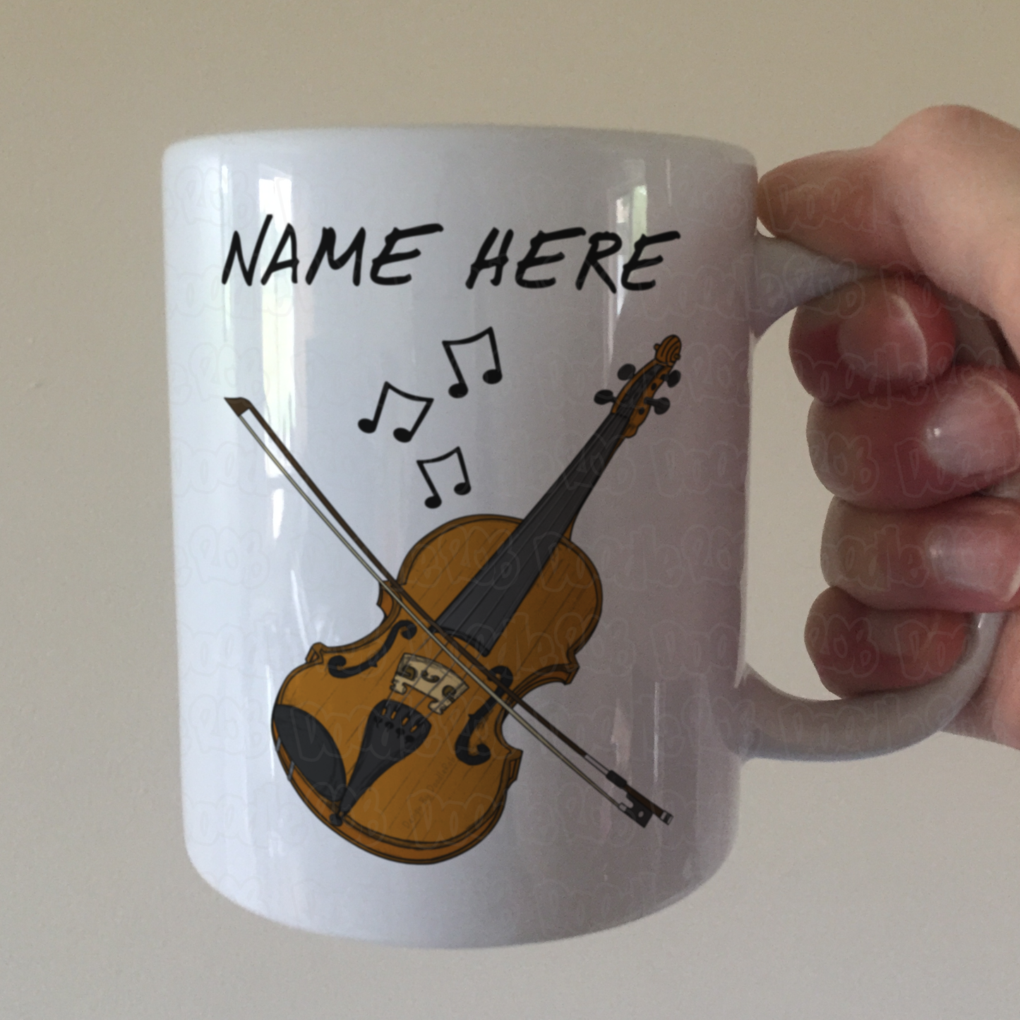 Violin Personalised Mug - Violinist Custom Gift - Violin Teacher Thank You Gift