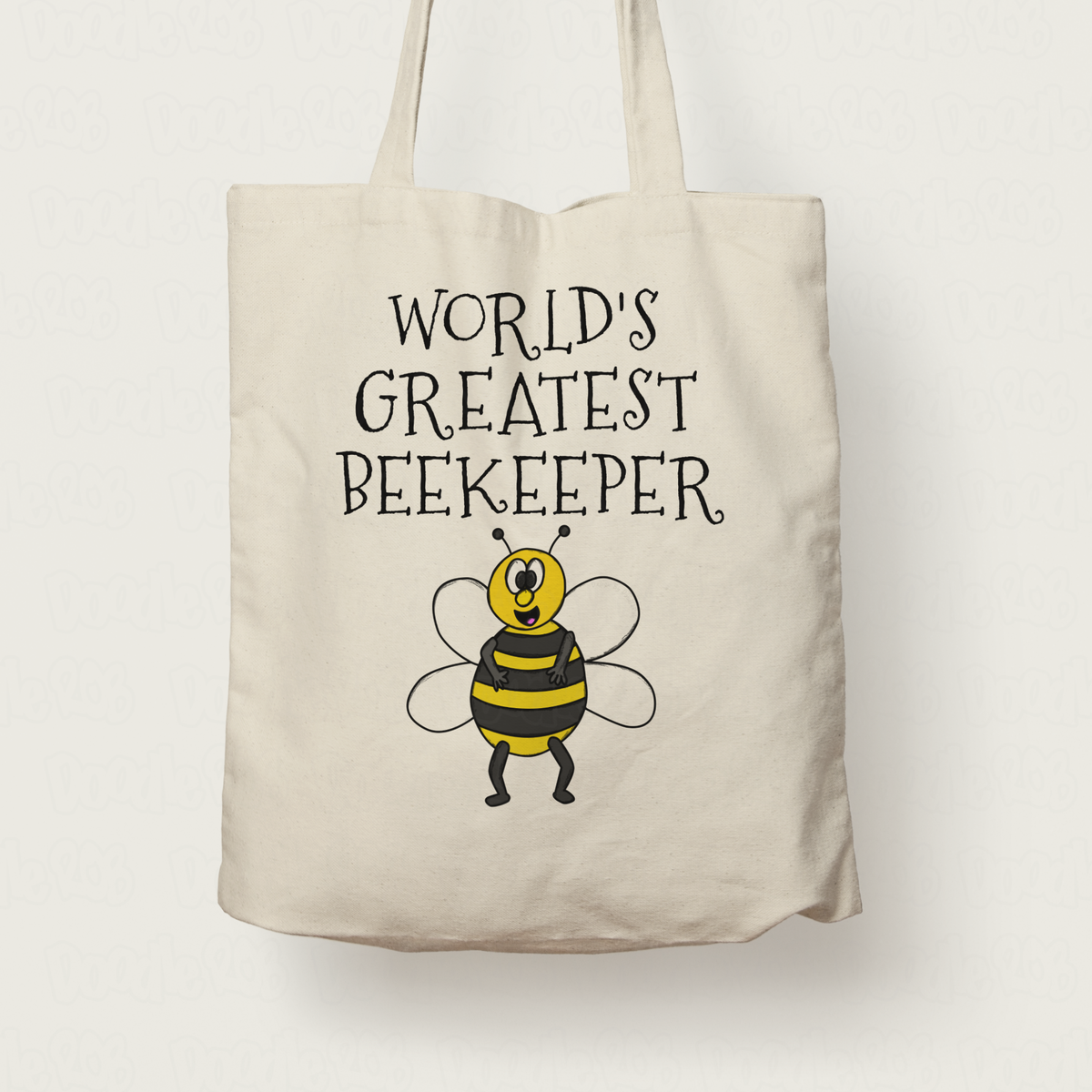 Funny Beekeeper Tote Bag - World's Greatest Beekeeper - Gift For Apiarist - Cute Bee Tote Bag